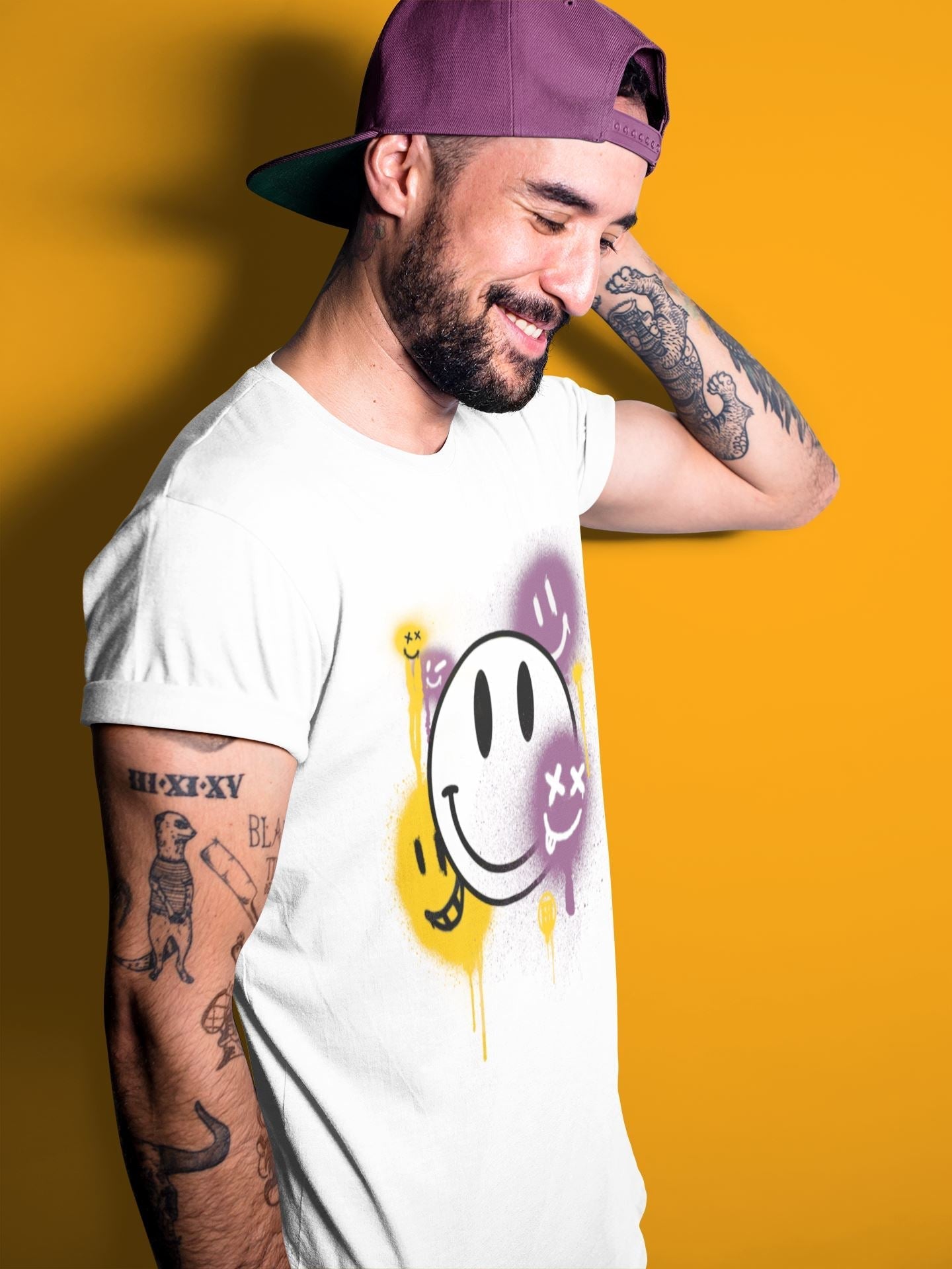 Smile Painting Unisex Tops - Air Jordan 1 Brotherhood