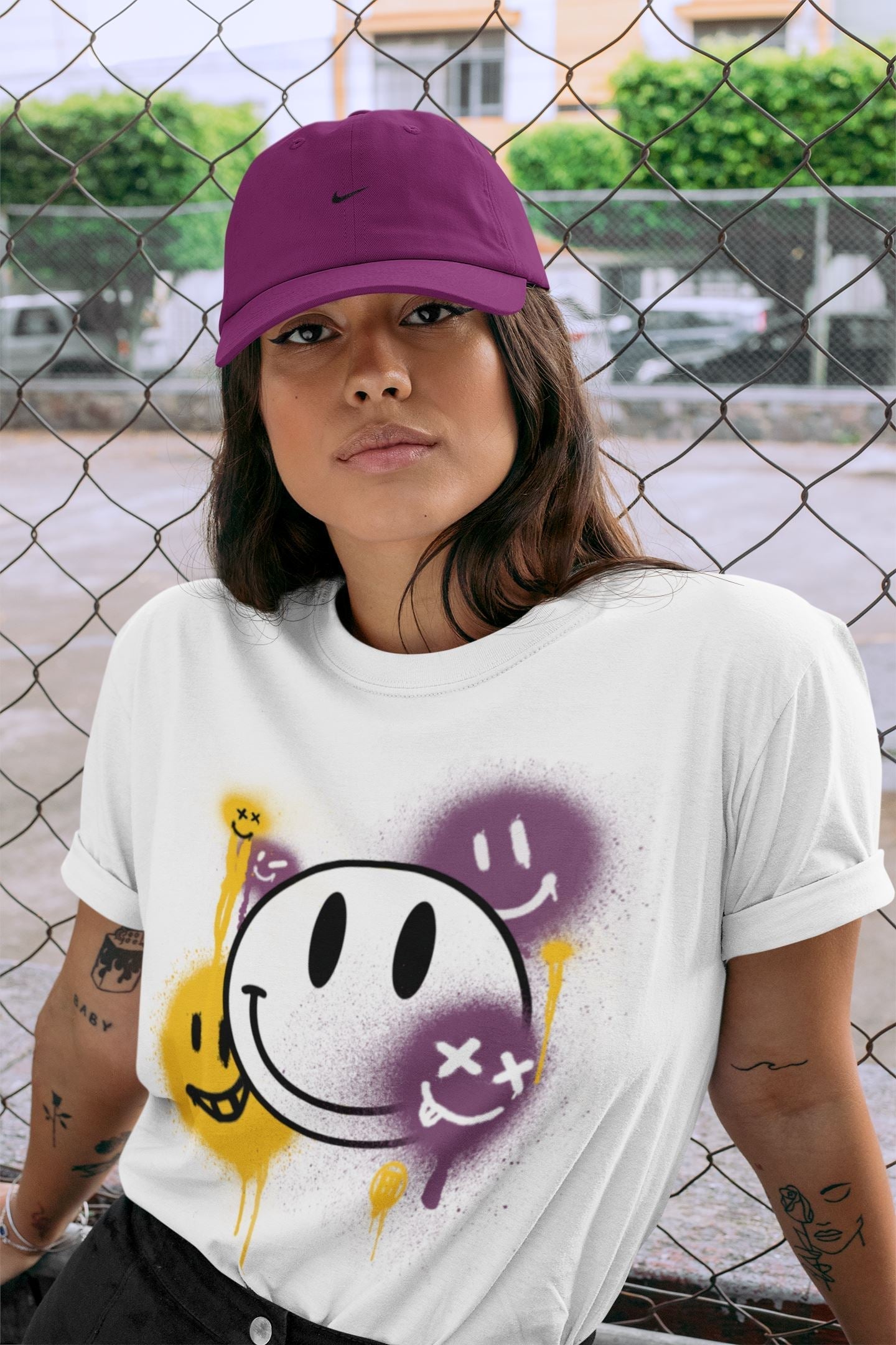 Smile Painting Unisex Tops - Air Jordan 1 Brotherhood