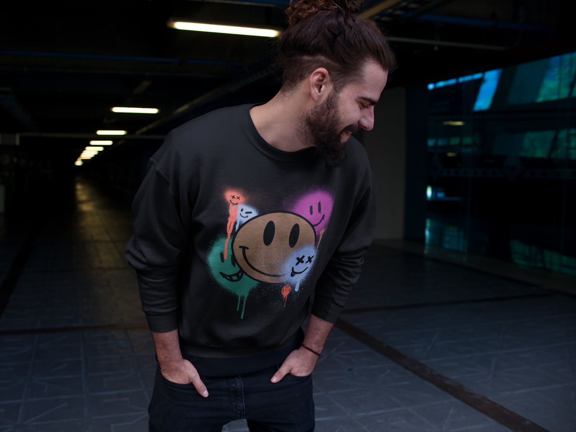 Smile Painting Unisex Tops - Air Jordan 1 Hand Crafted