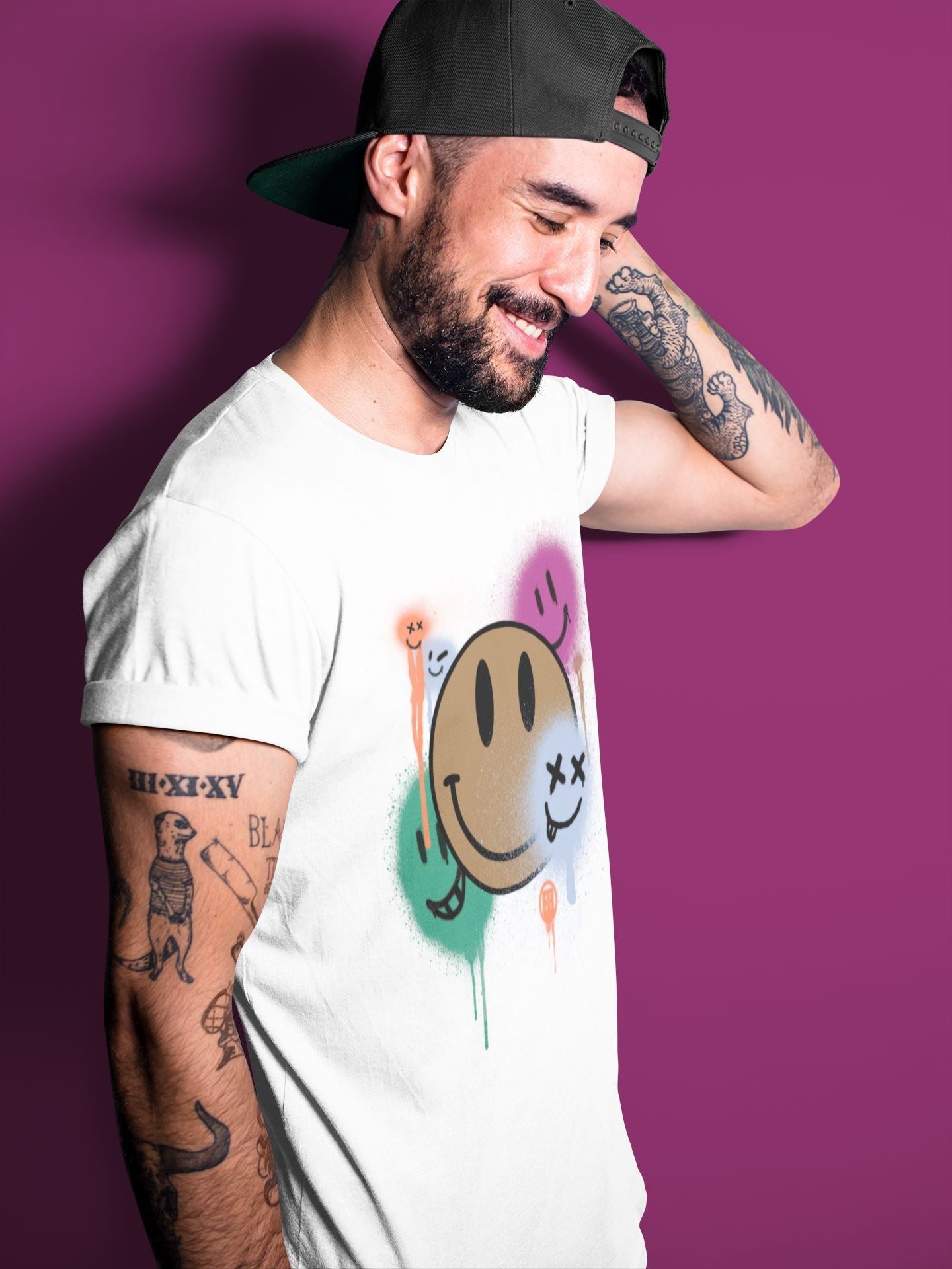 Smile Painting Unisex Tops - Air Jordan 1 Hand Crafted