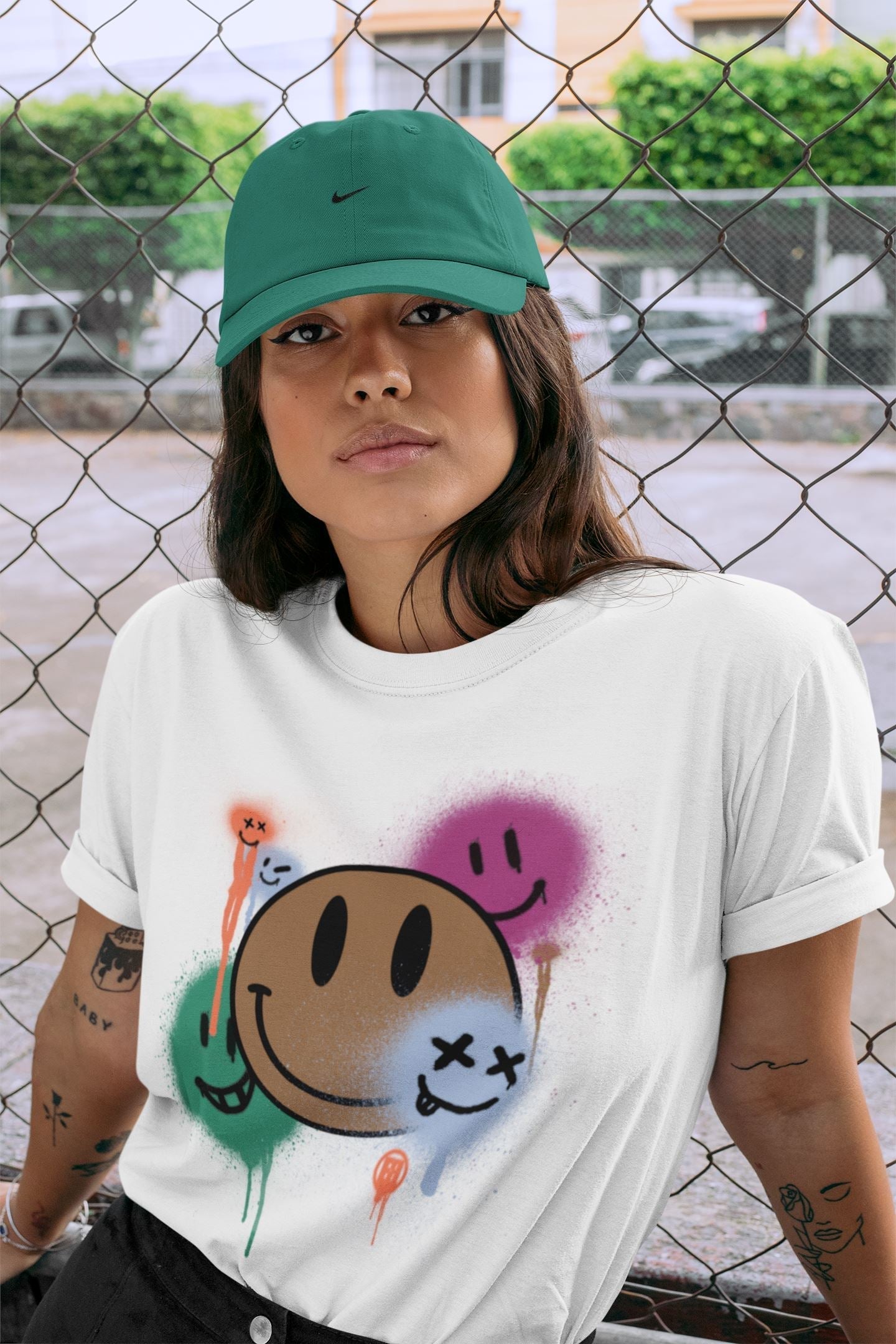 Smile Painting Unisex Tops - Air Jordan 1 Hand Crafted