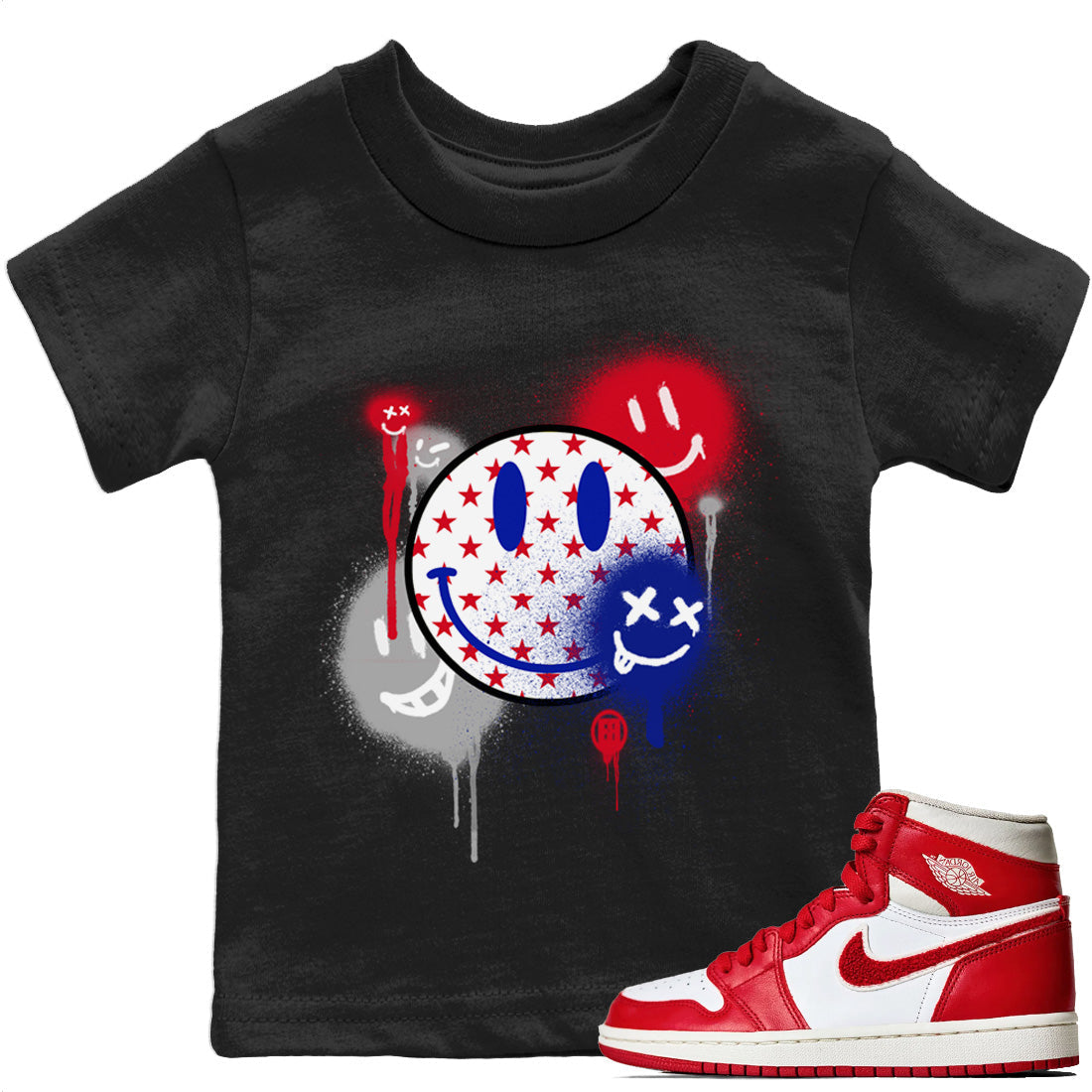 Smile Painting Kids Tops - Air Jordan 1 Newstalgia