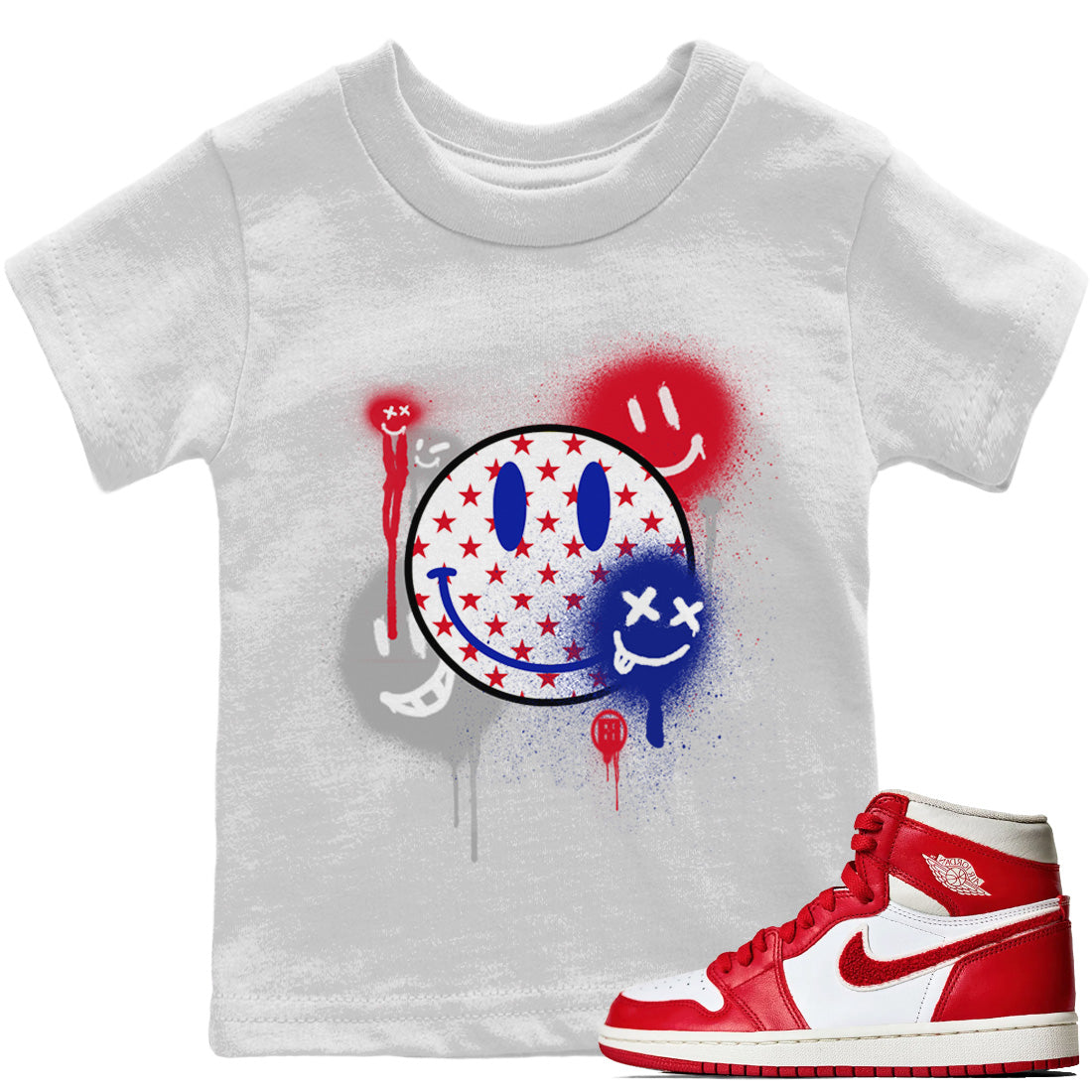 Smile Painting Kids Tops - Air Jordan 1 Newstalgia