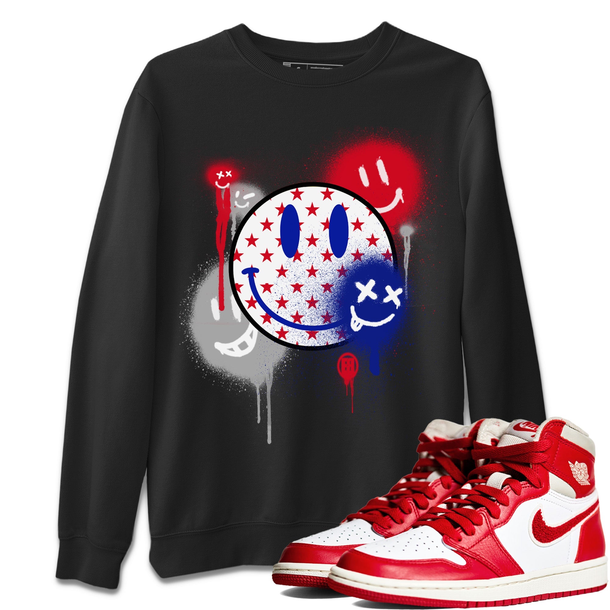 Smile Painting Unisex Tops - Air Jordan 1 Newstalgia