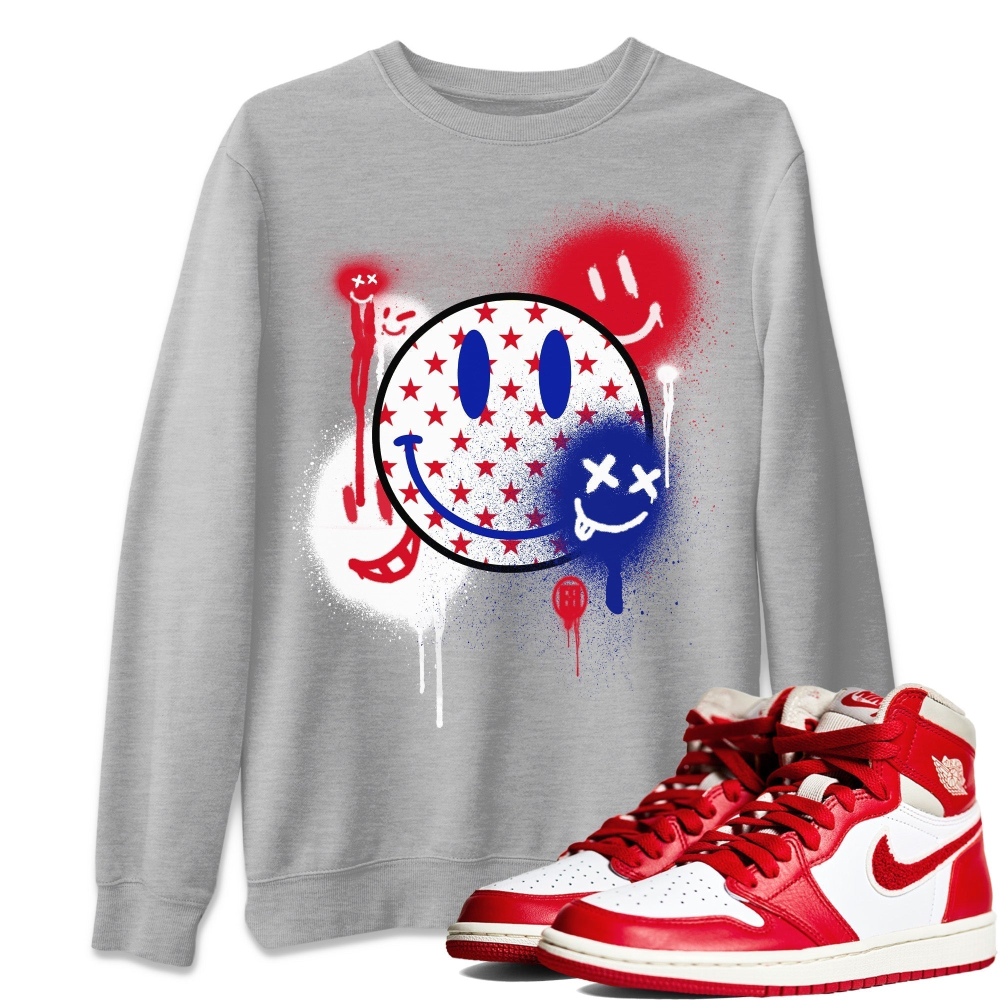 Smile Painting Unisex Tops - Air Jordan 1 Newstalgia