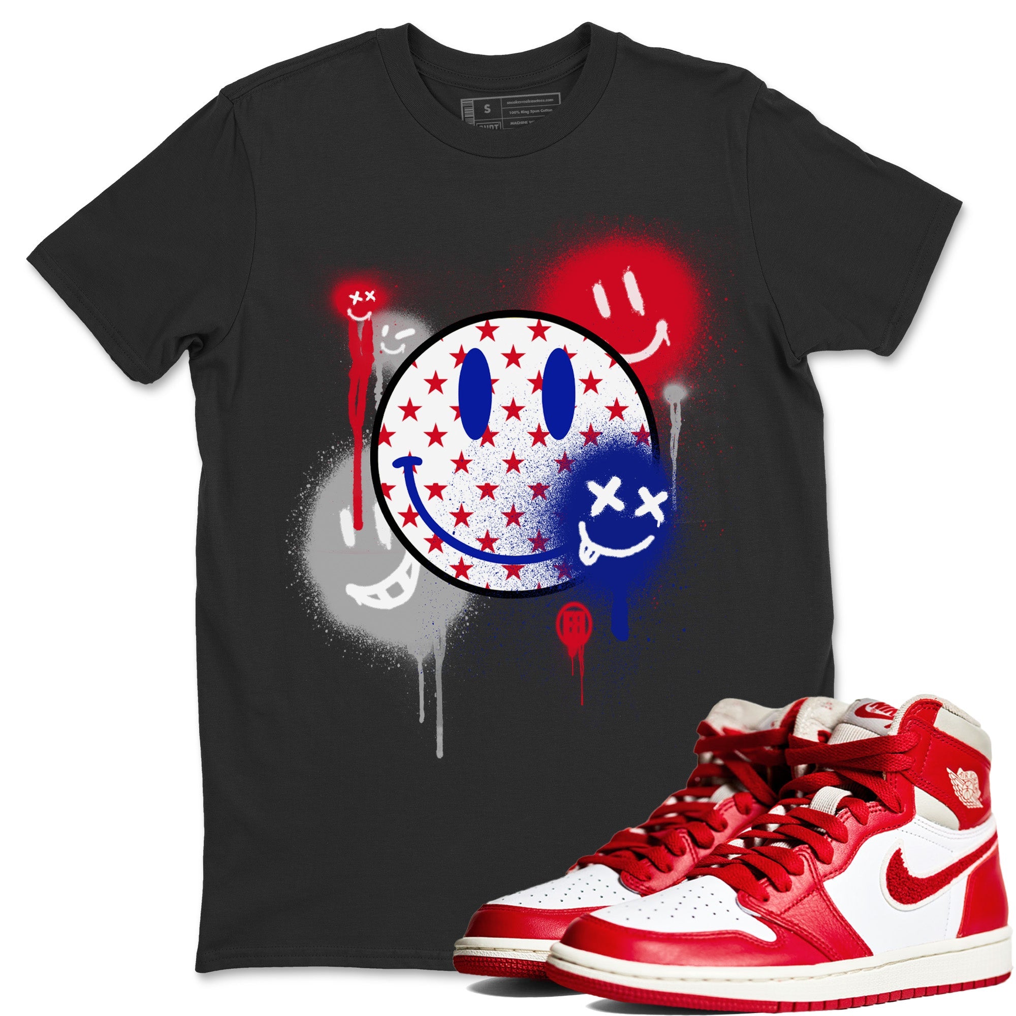 Smile Painting Unisex Tops - Air Jordan 1 Newstalgia