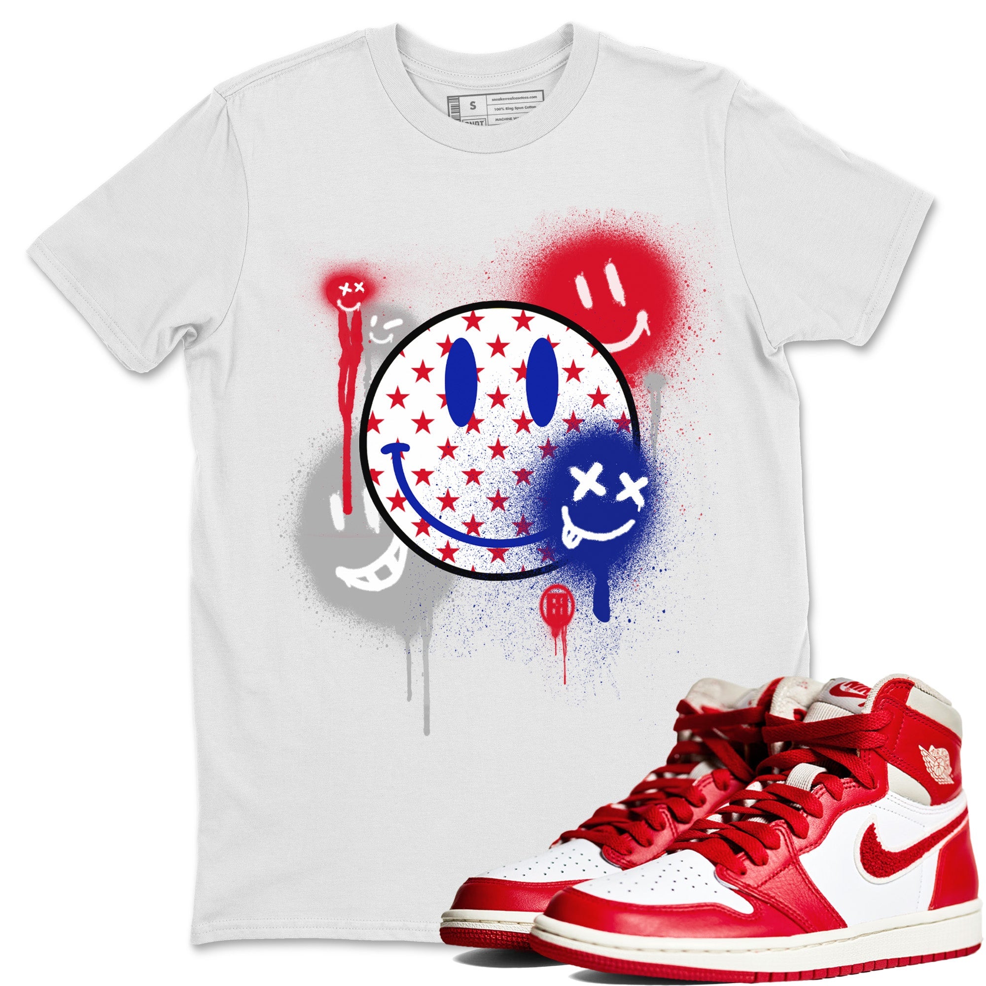Smile Painting Unisex Tops - Air Jordan 1 Newstalgia
