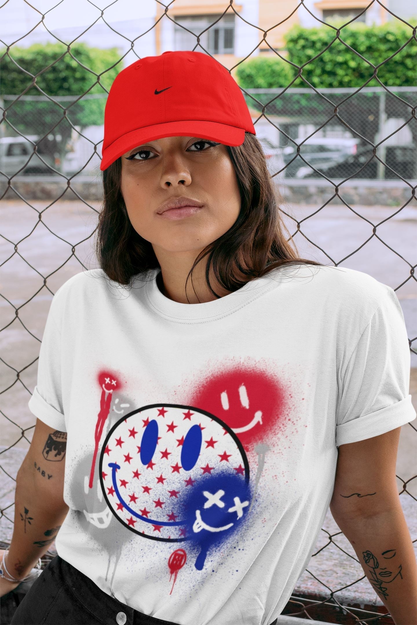 Smile Painting Unisex Tops - Air Jordan 1 Newstalgia