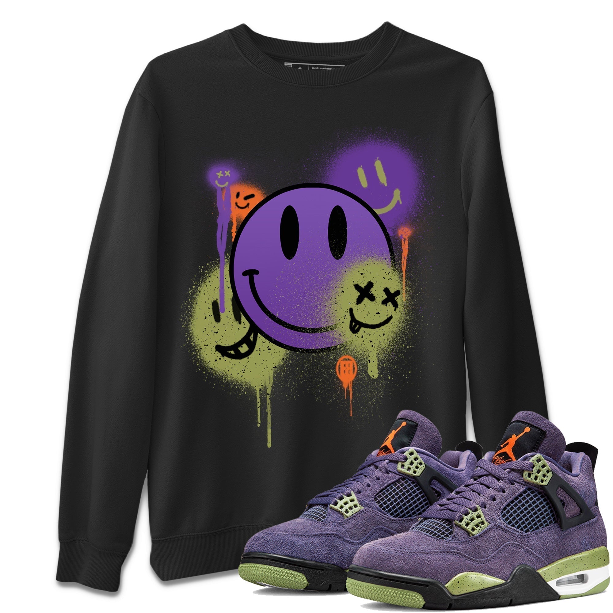 Smile Painting Unisex Tops - Air Jordan 4 Canyon Purple