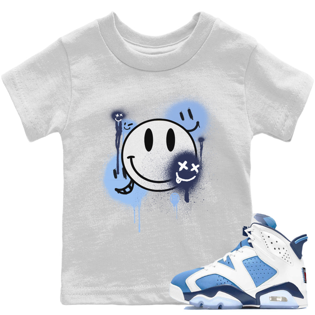 Smile Painting Kids Tops - Air Jordan 6 UNC