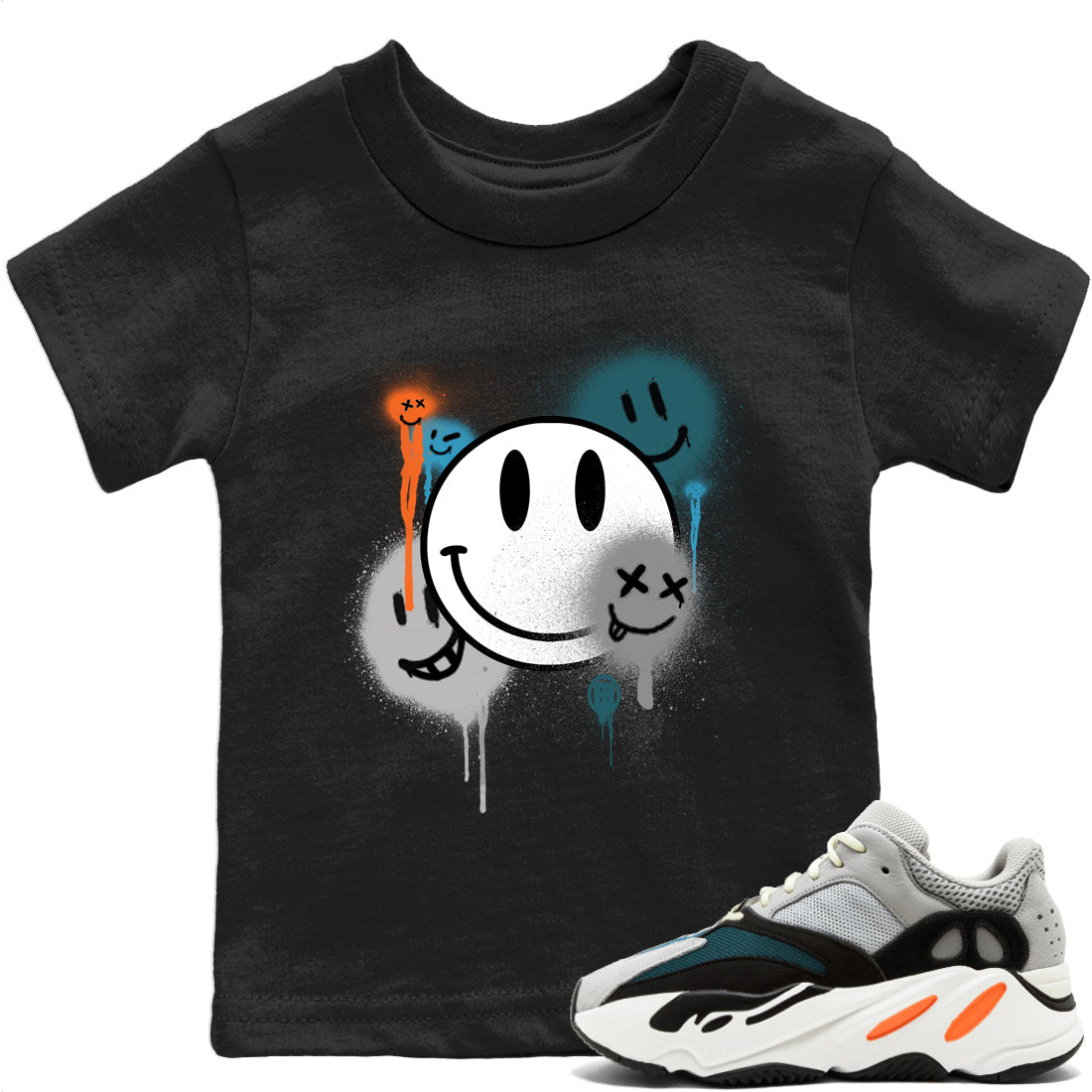 Smile Painting Kids Tops - Yeezy 700 Wave Runner