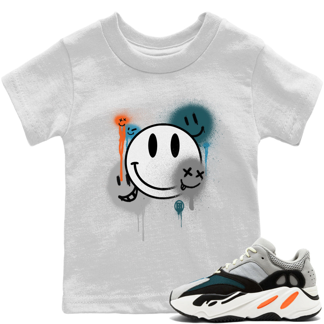 Smile Painting Kids Tops - Yeezy 700 Wave Runner