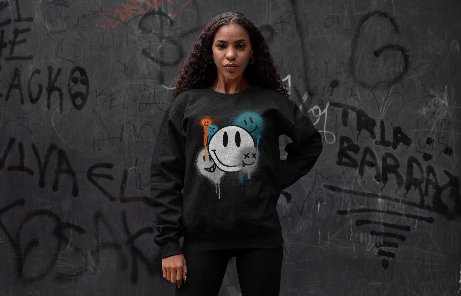Smile Painting Unisex Tops - Yeezy 700 Wave Runner