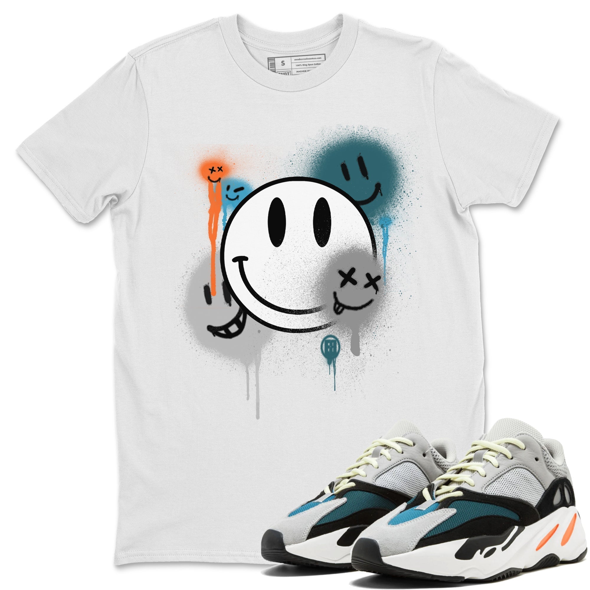 Smile Painting Unisex Tops - Yeezy 700 Wave Runner