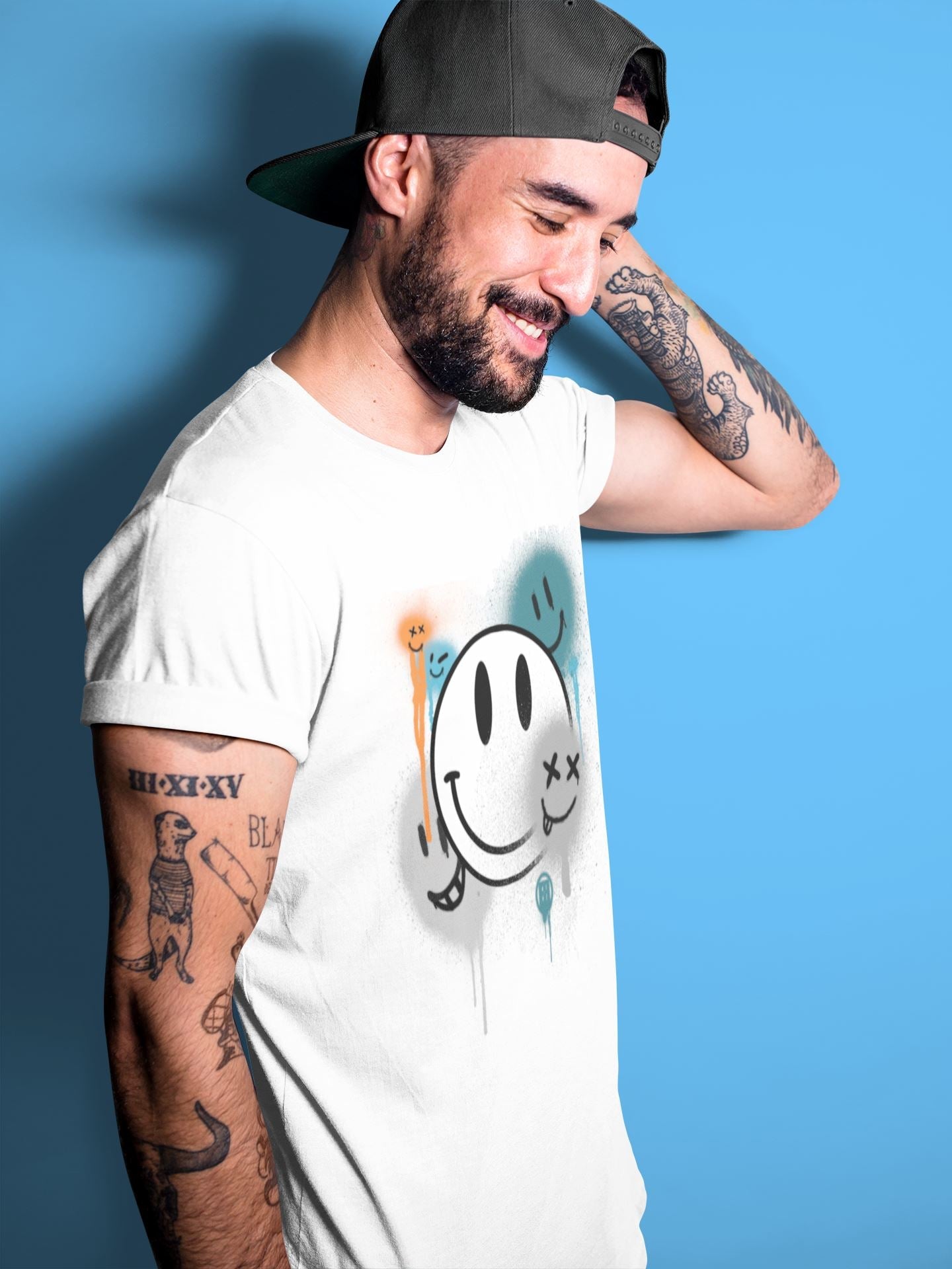 Smile Painting Unisex Tops - Yeezy 700 Wave Runner