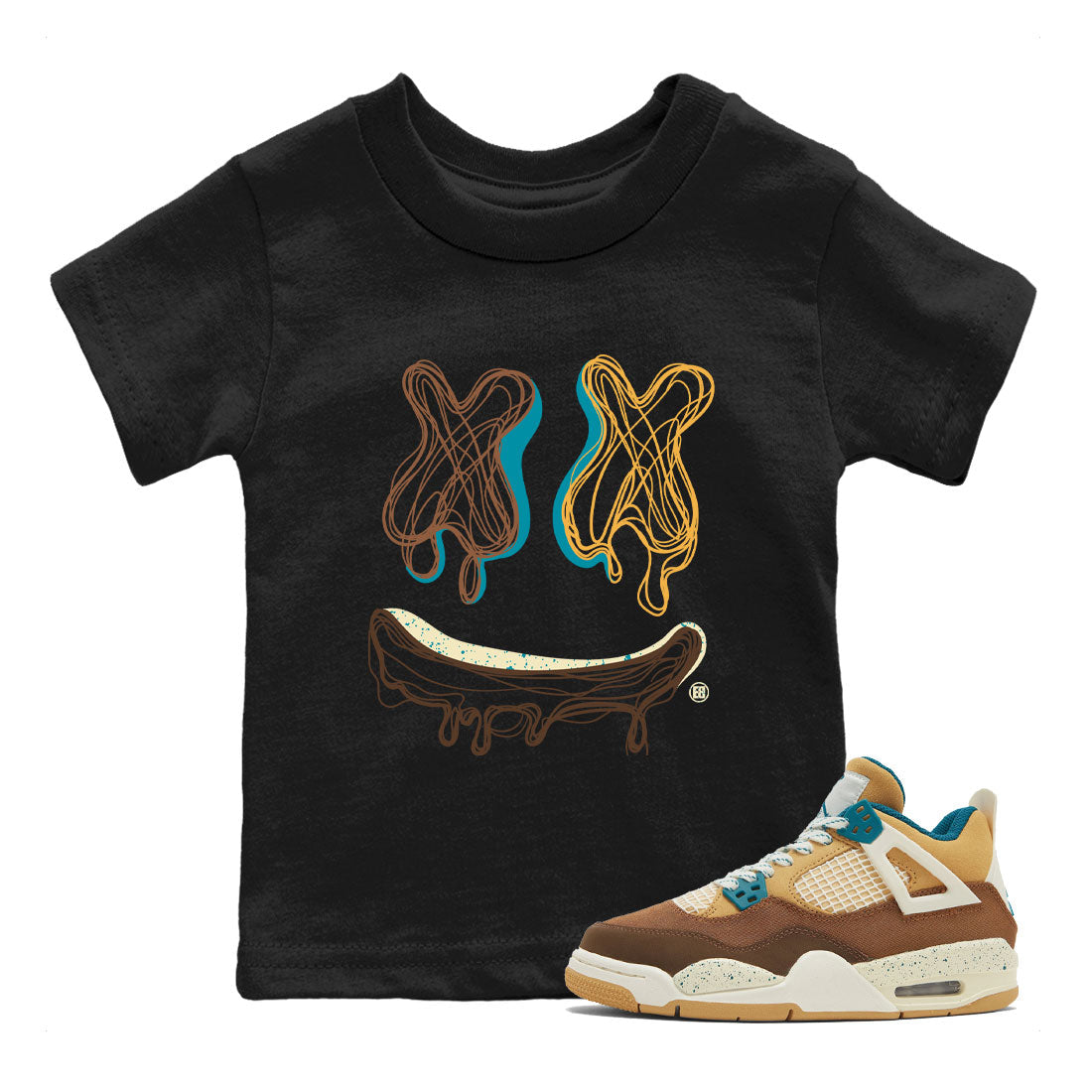 Smile Doodle snkmatch Tee Kids - Air Jordan 4 Cacao Wow