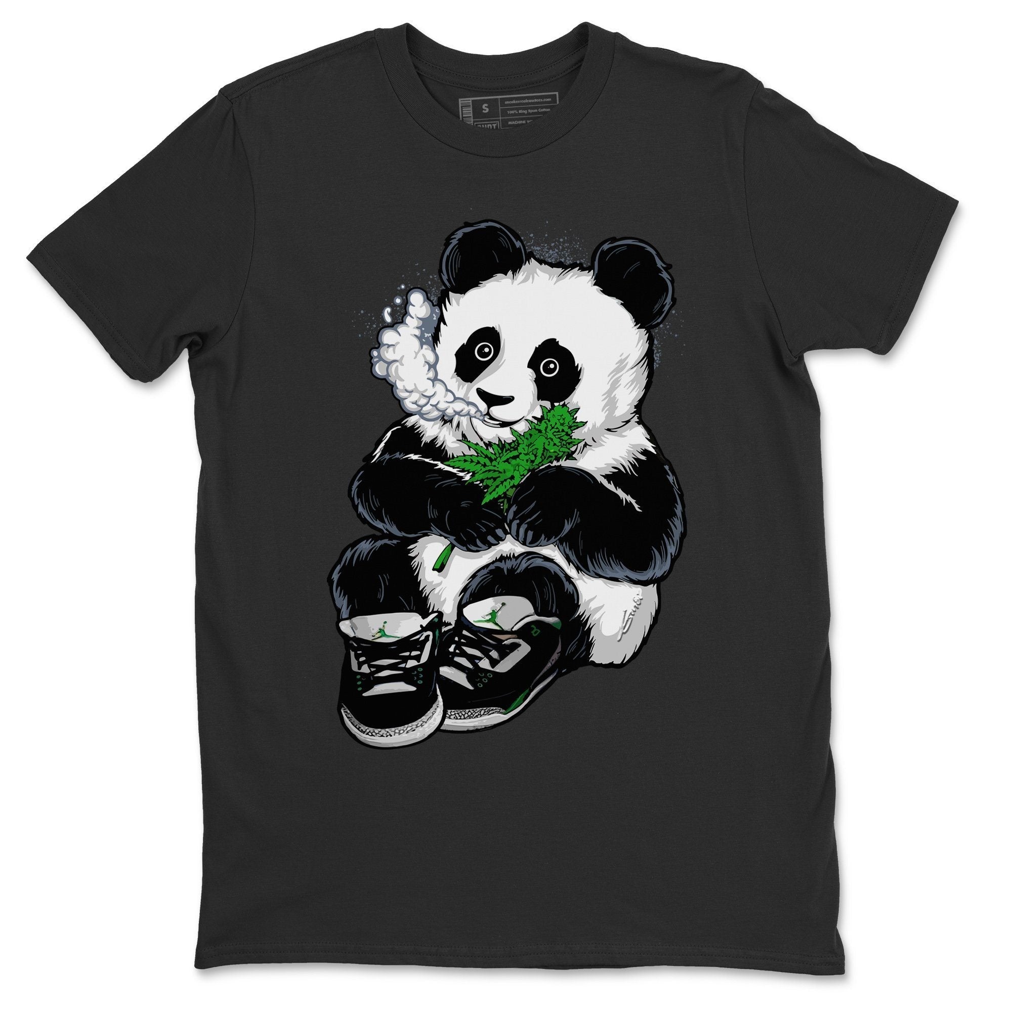 Smoking Panda Unisex Tops - Air Jordan 3 Pine Green