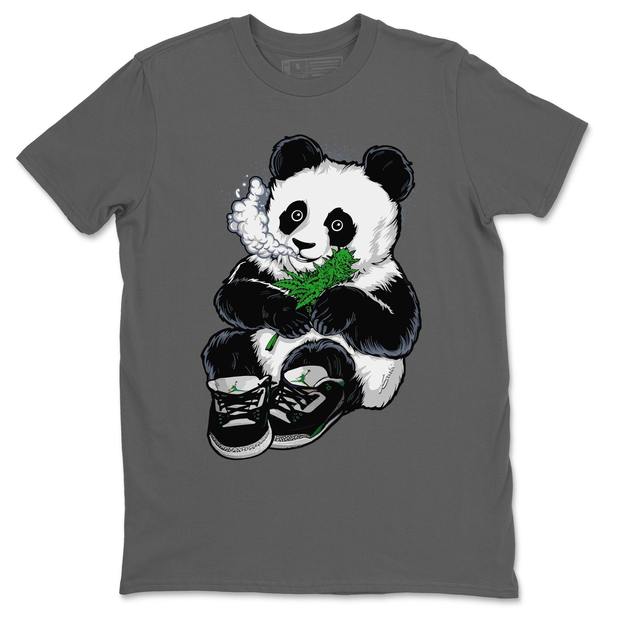 Smoking Panda Unisex Tops - Air Jordan 3 Pine Green