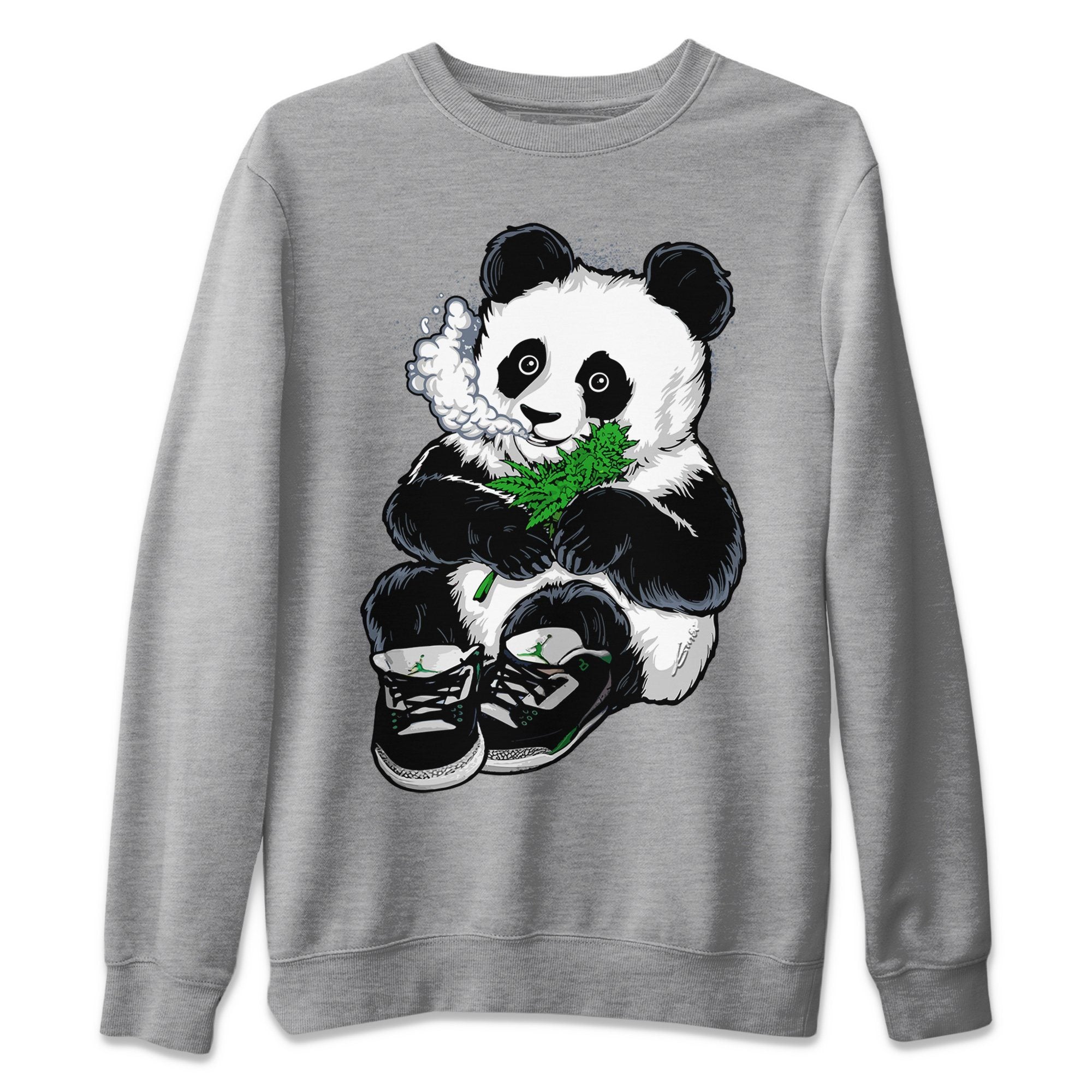 Smoking Panda Unisex Tops - Air Jordan 3 Pine Green