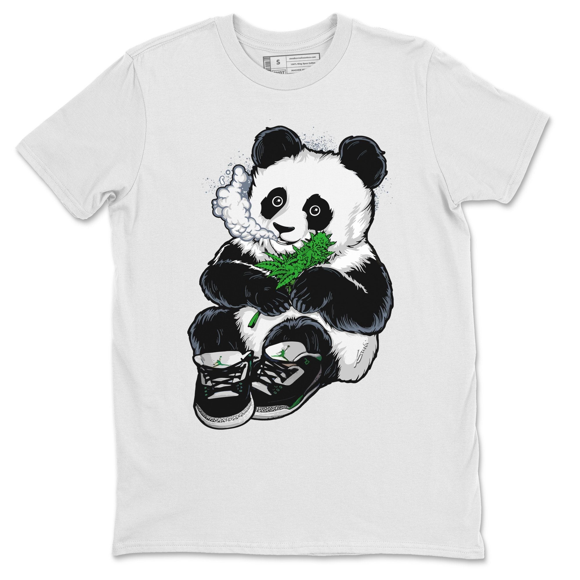 Smoking Panda Unisex Tops - Air Jordan 3 Pine Green