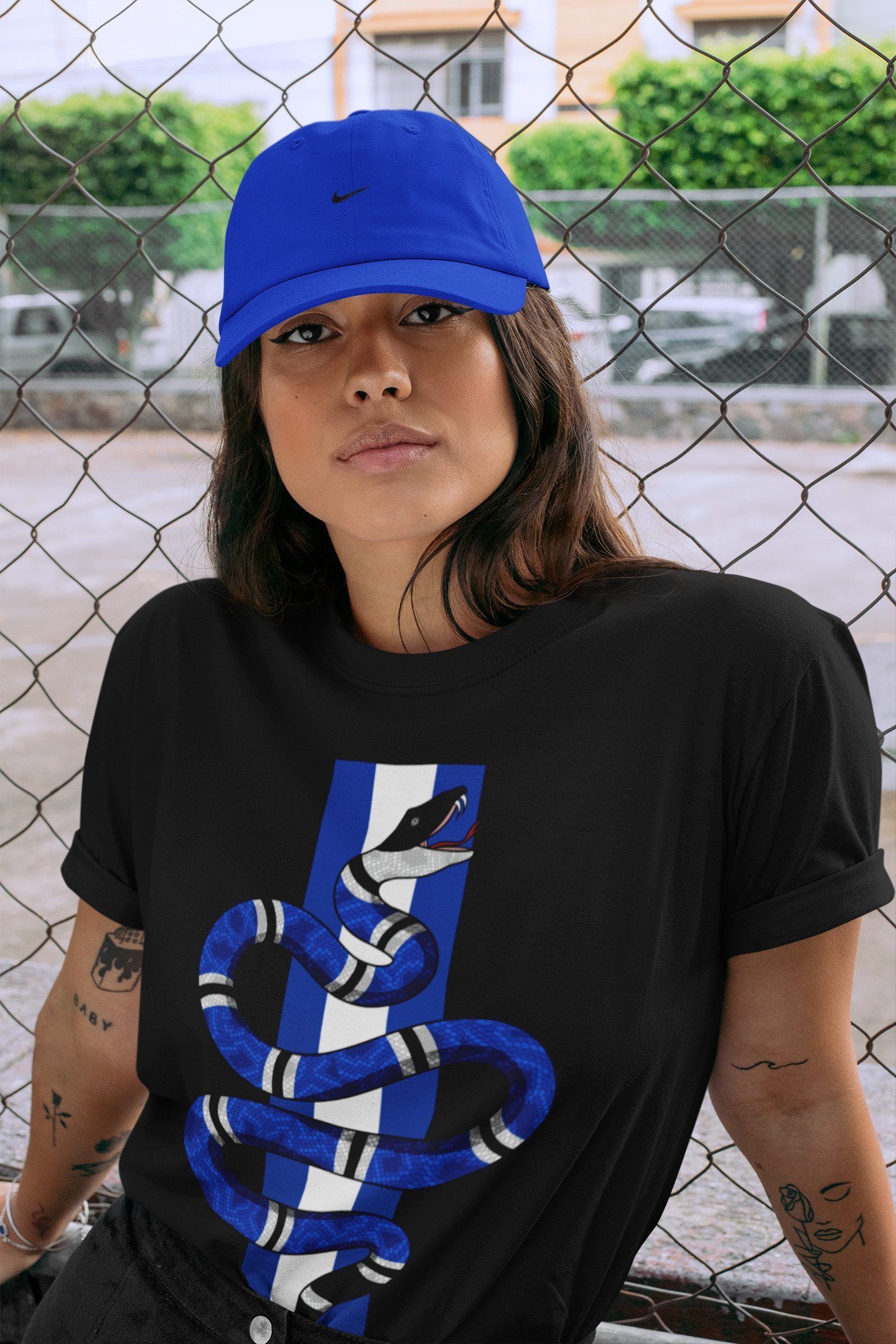 Snake Unisex Tops - Air Jordan 1 Royal Black