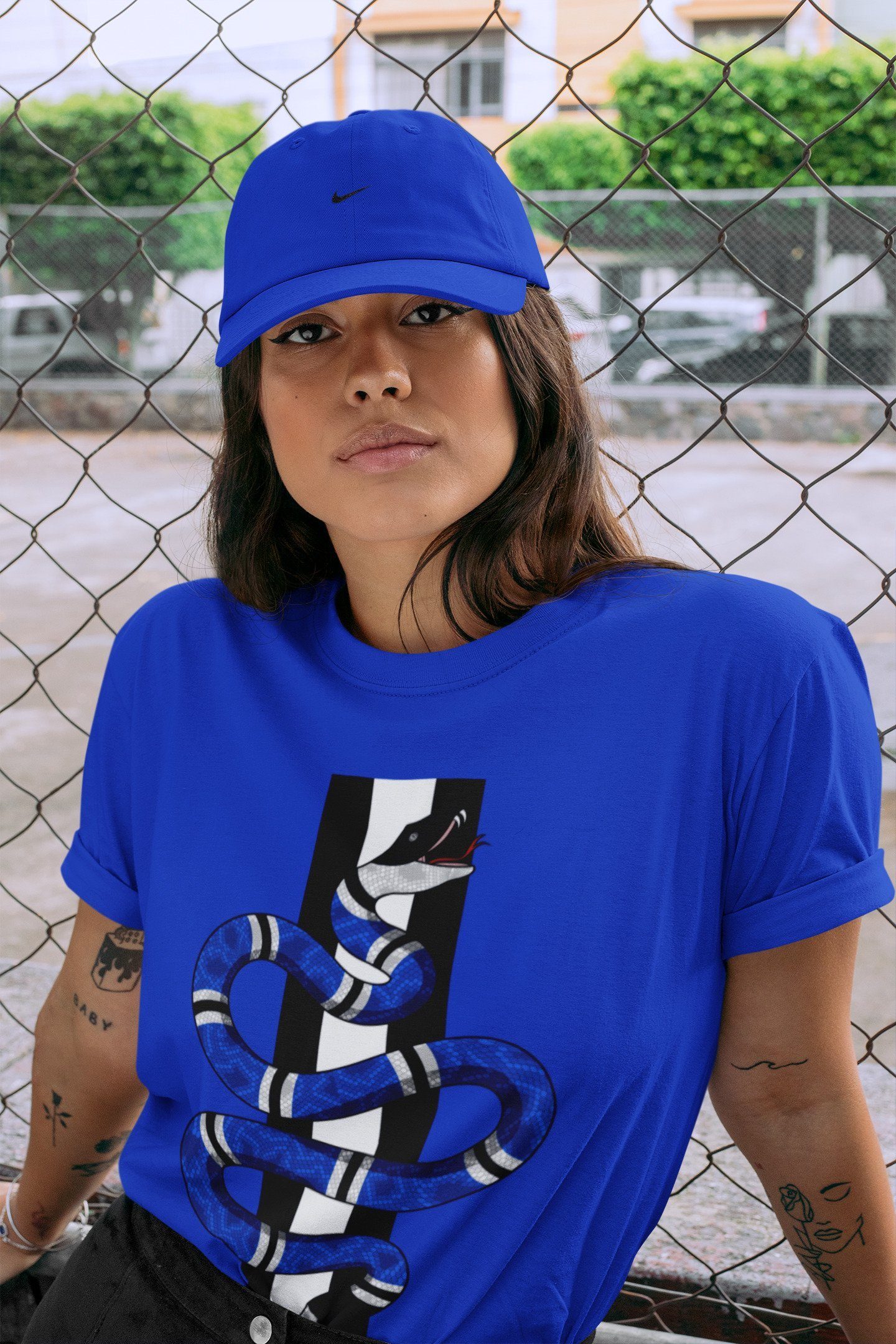 Snake Unisex Tops - Air Jordan 1 Royal Black