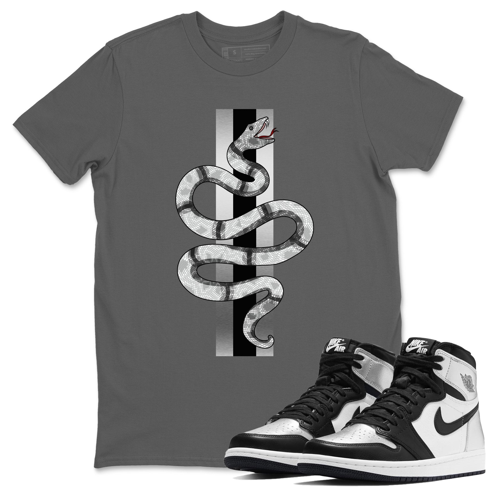 Snake Unisex Tops - Air Jordan 1 Silver Toe