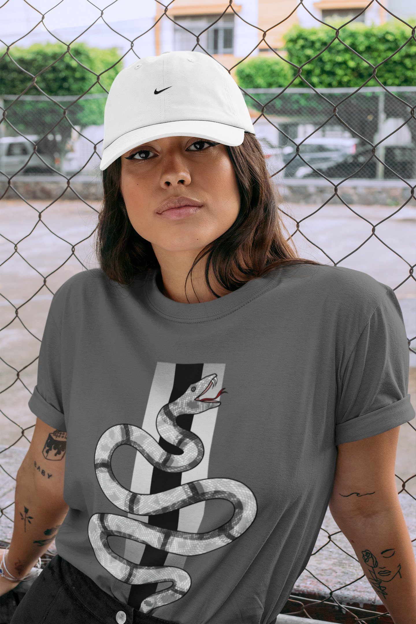 Snake Unisex Tops - Air Jordan 1 Silver Toe