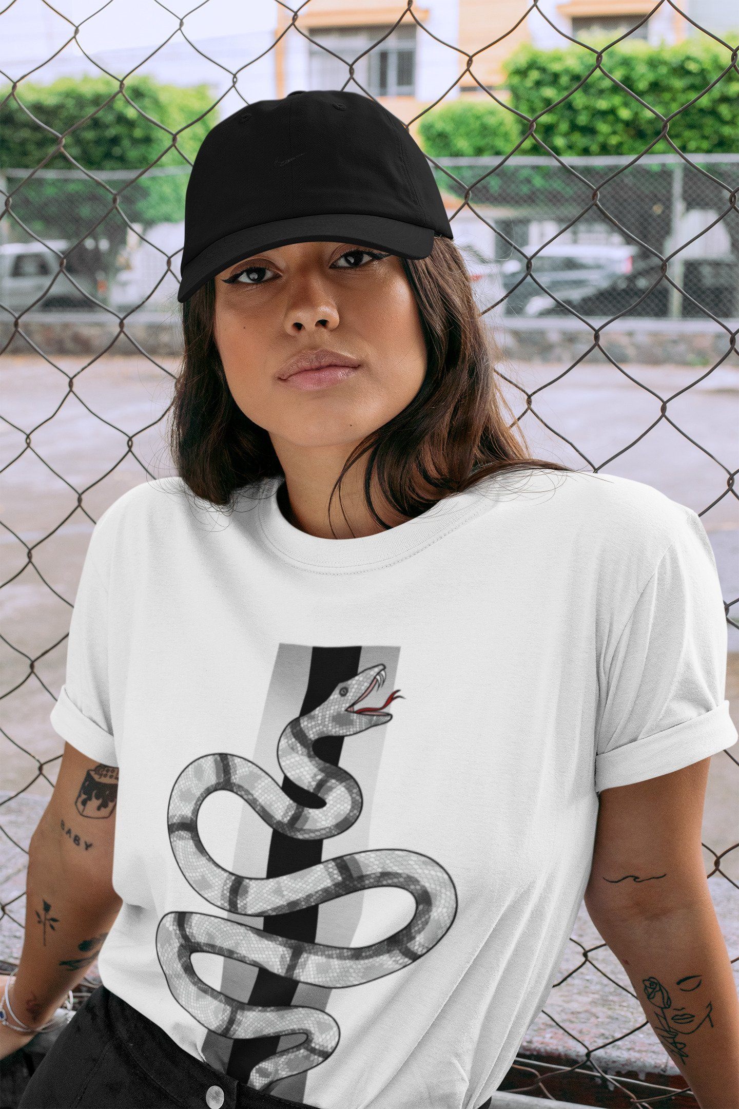 Snake Unisex Tops - Air Jordan 1 Silver Toe