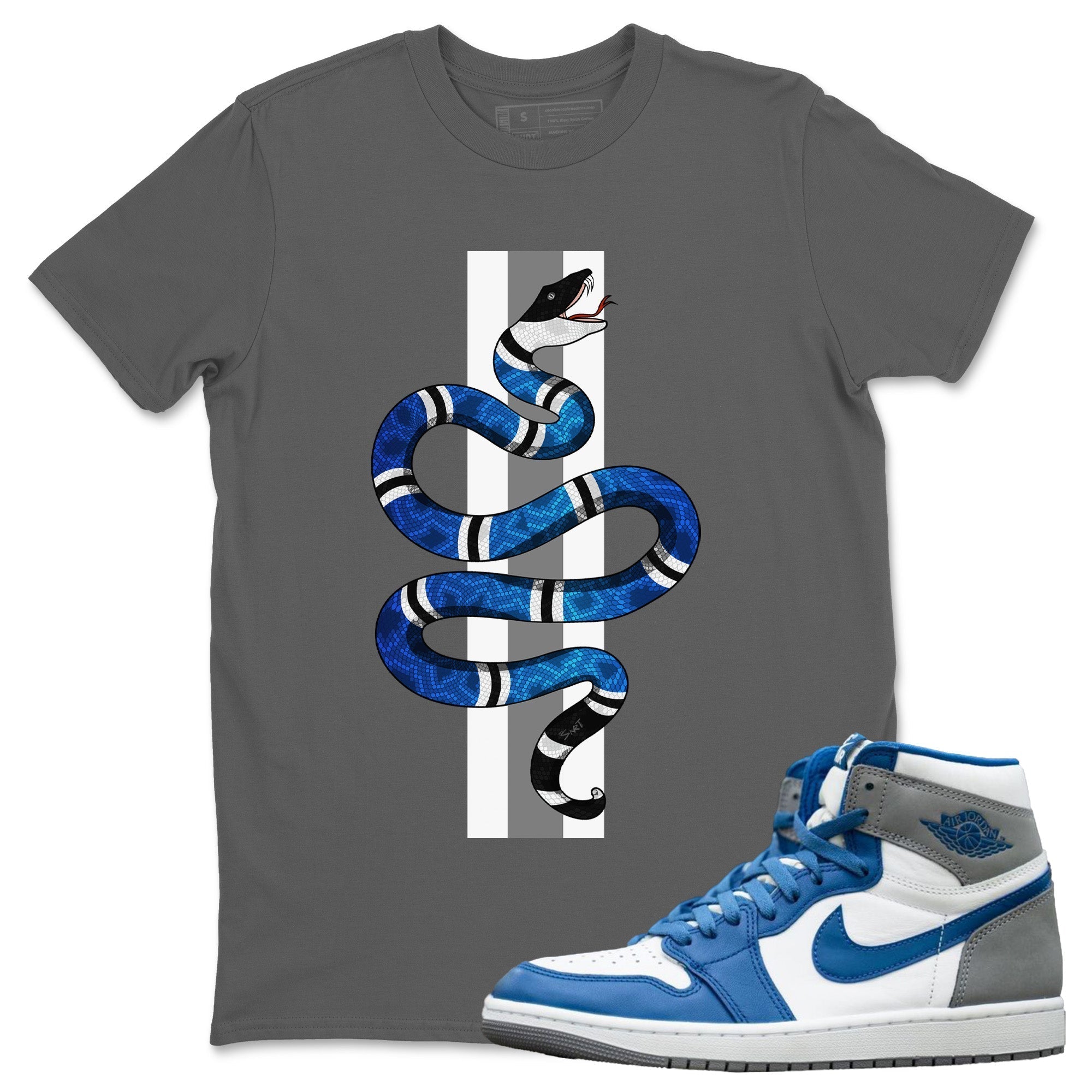 Snake Unisex Tops - Air Jordan 1 True Blue