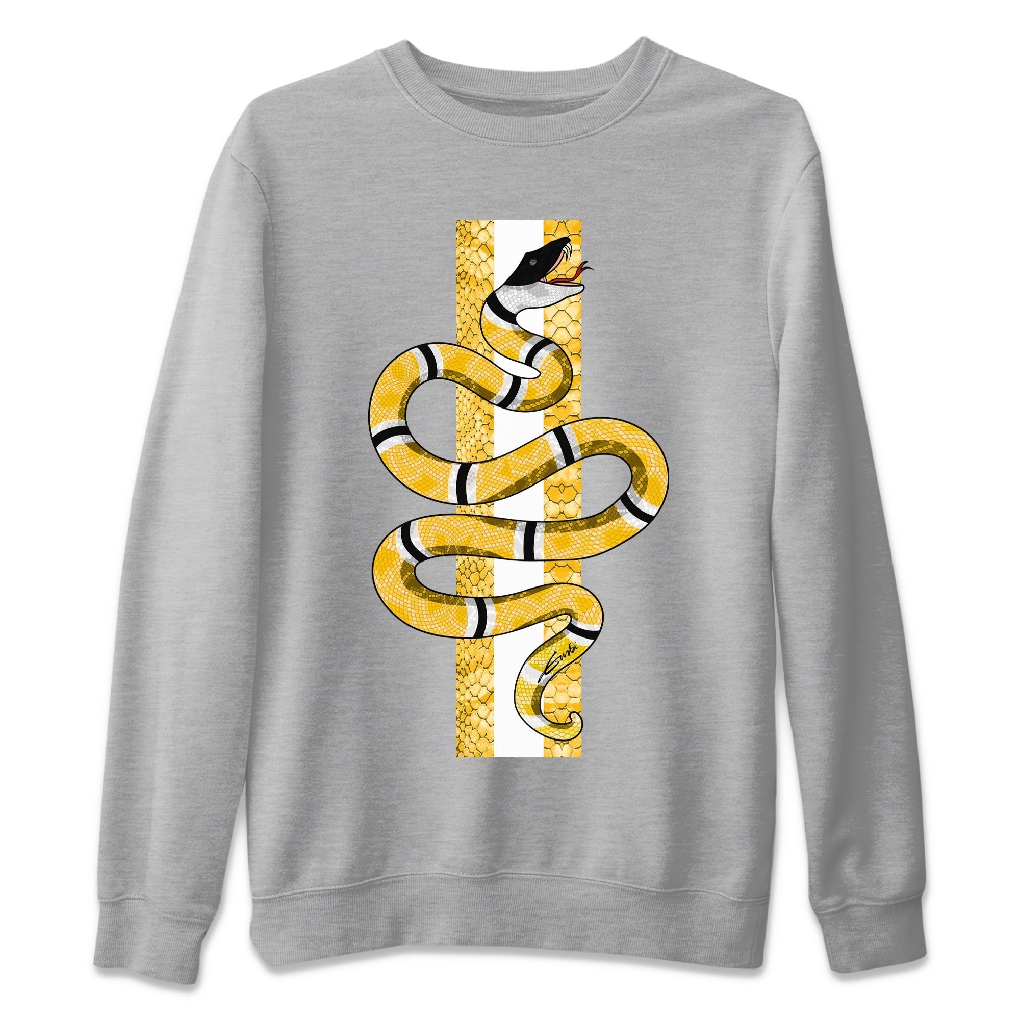 Snake Unisex Tops - Air Jordan 11 Yellow Python