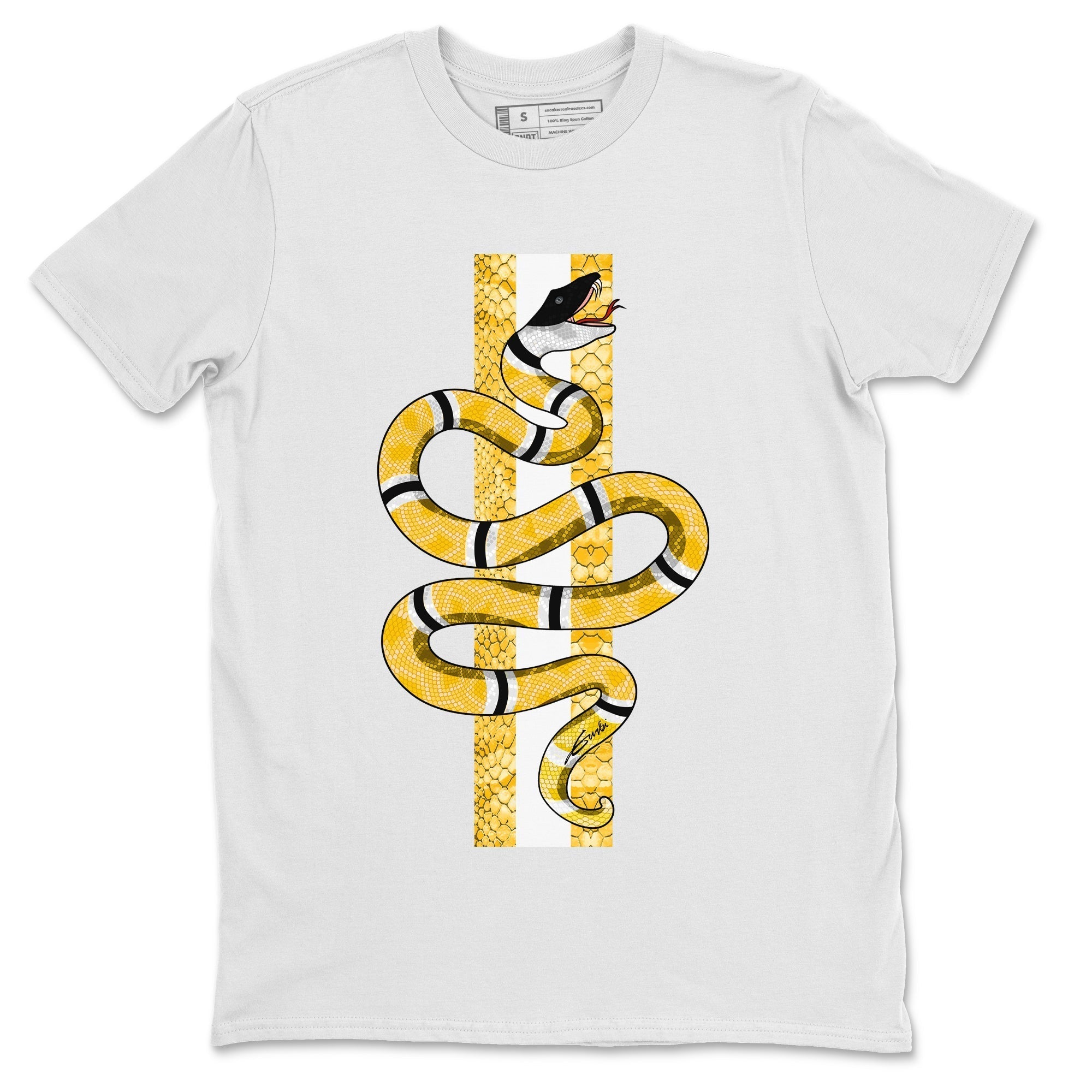 Snake Unisex Tops - Air Jordan 11 Yellow Python