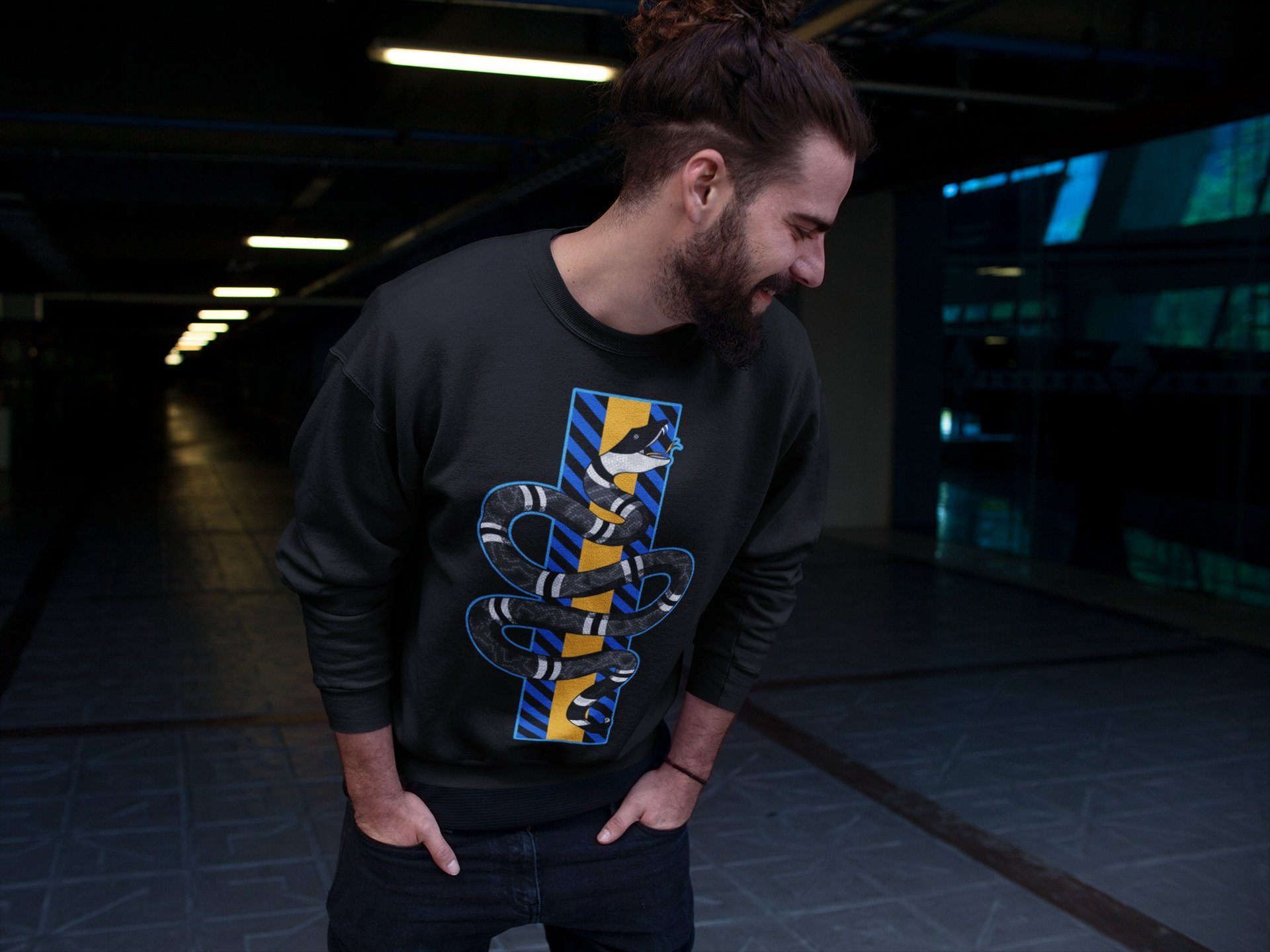 Snake Unisex Tops - Air Jordan 2 OFF-WHITE Black Blue