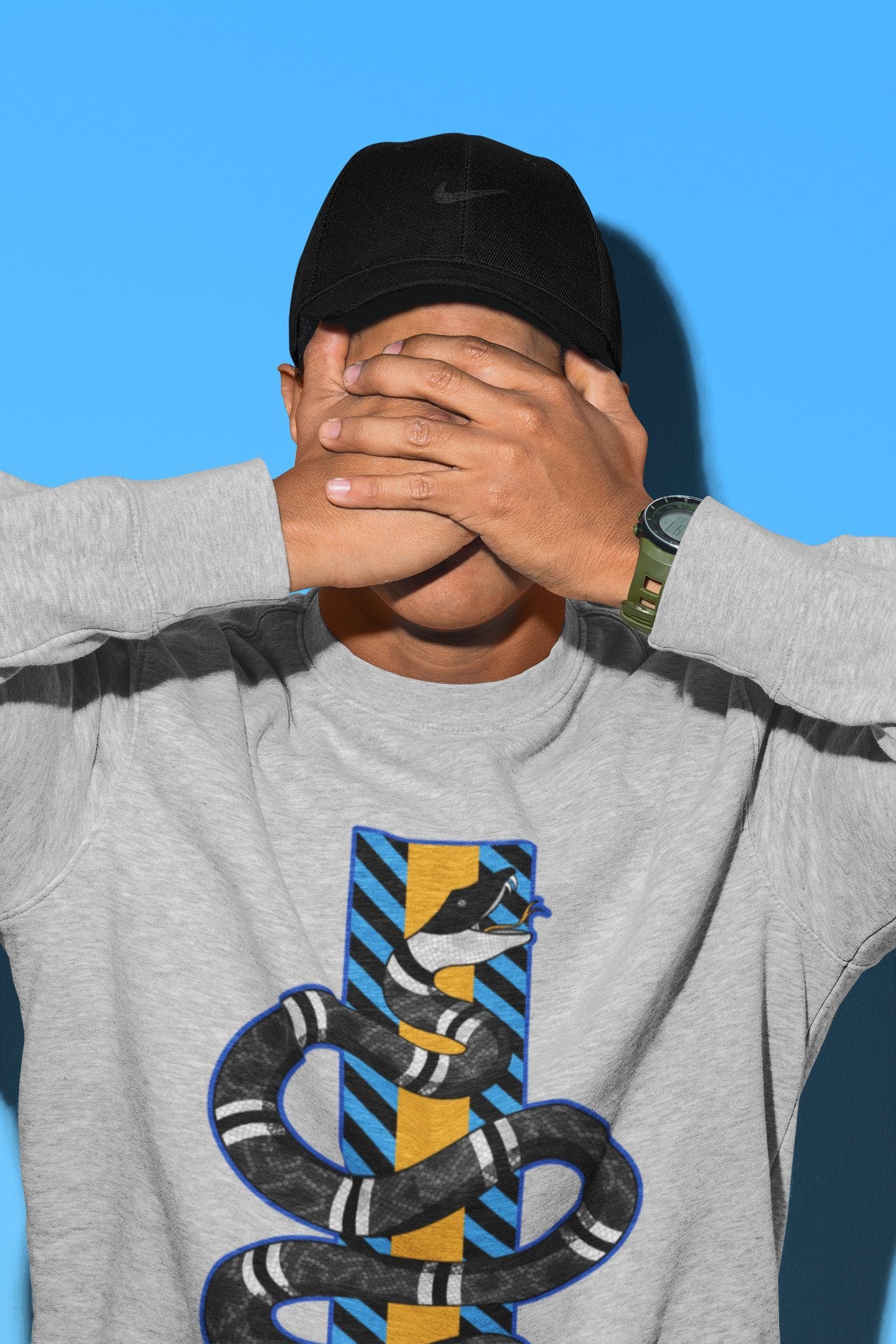 Snake Unisex Tops - Air Jordan 2 OFF-WHITE Black Blue
