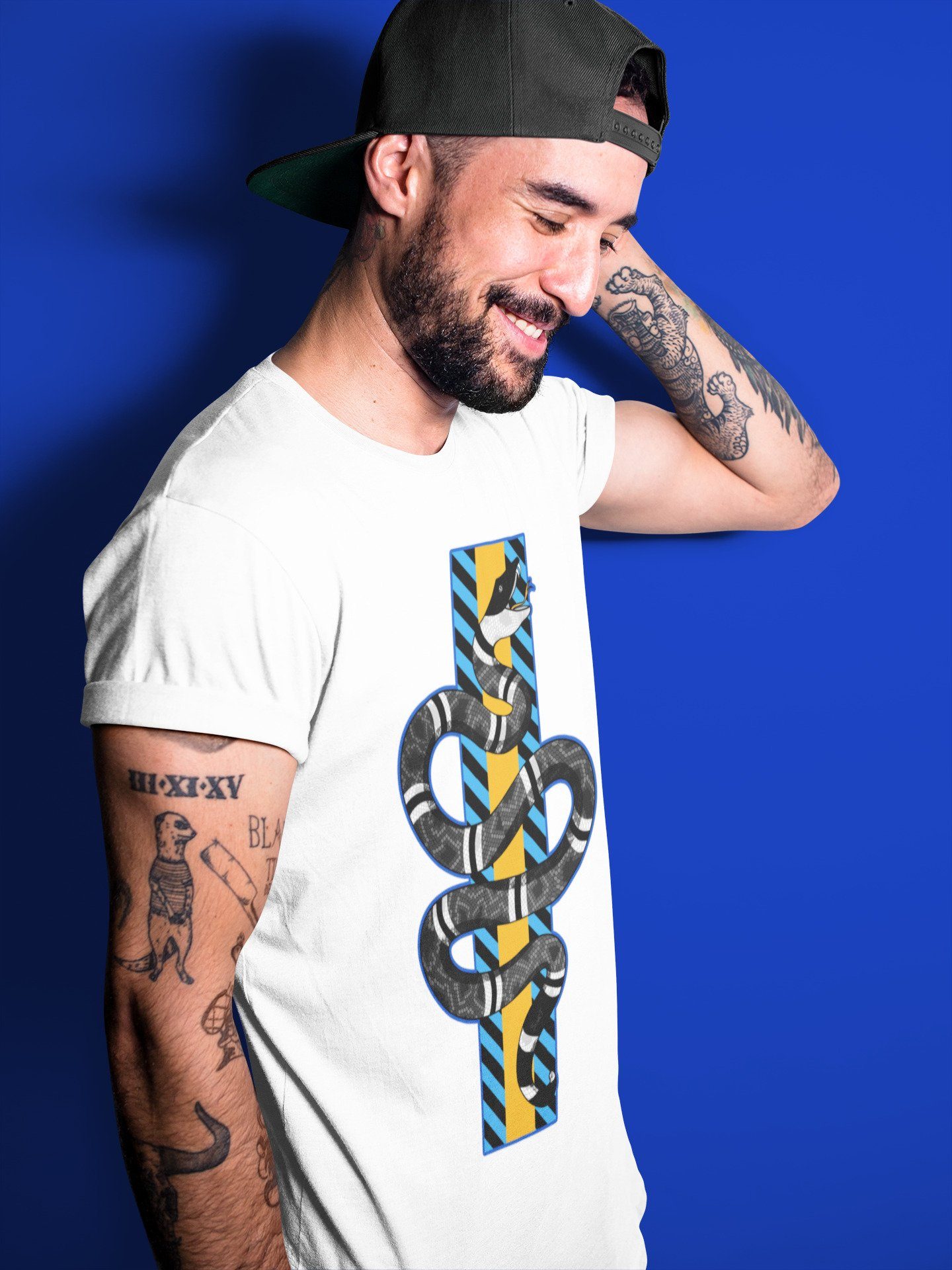 Snake Unisex Tops - Air Jordan 2 OFF-WHITE Black Blue