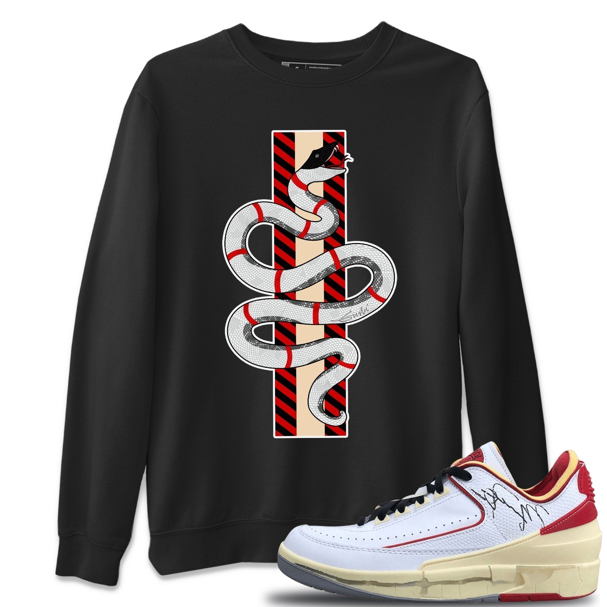 Snake Unisex Tops - Air Jordan 2 OFF-WHITE Varsity Red