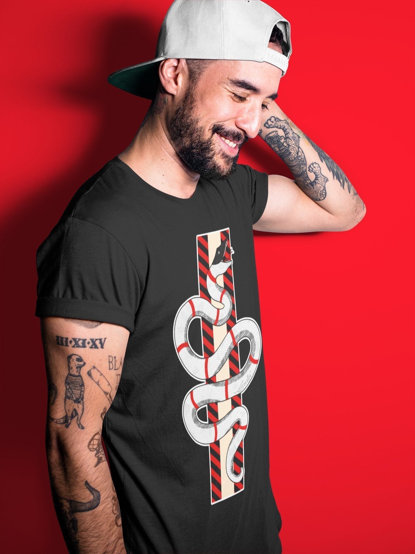 Snake Unisex Tops - Air Jordan 2 OFF-WHITE Varsity Red