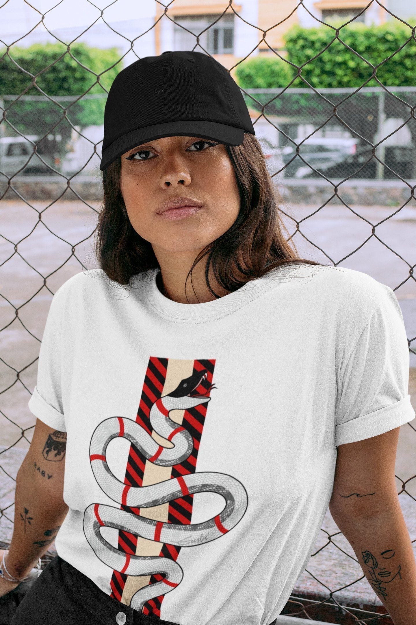 Snake Unisex Tops - Air Jordan 2 OFF-WHITE Varsity Red
