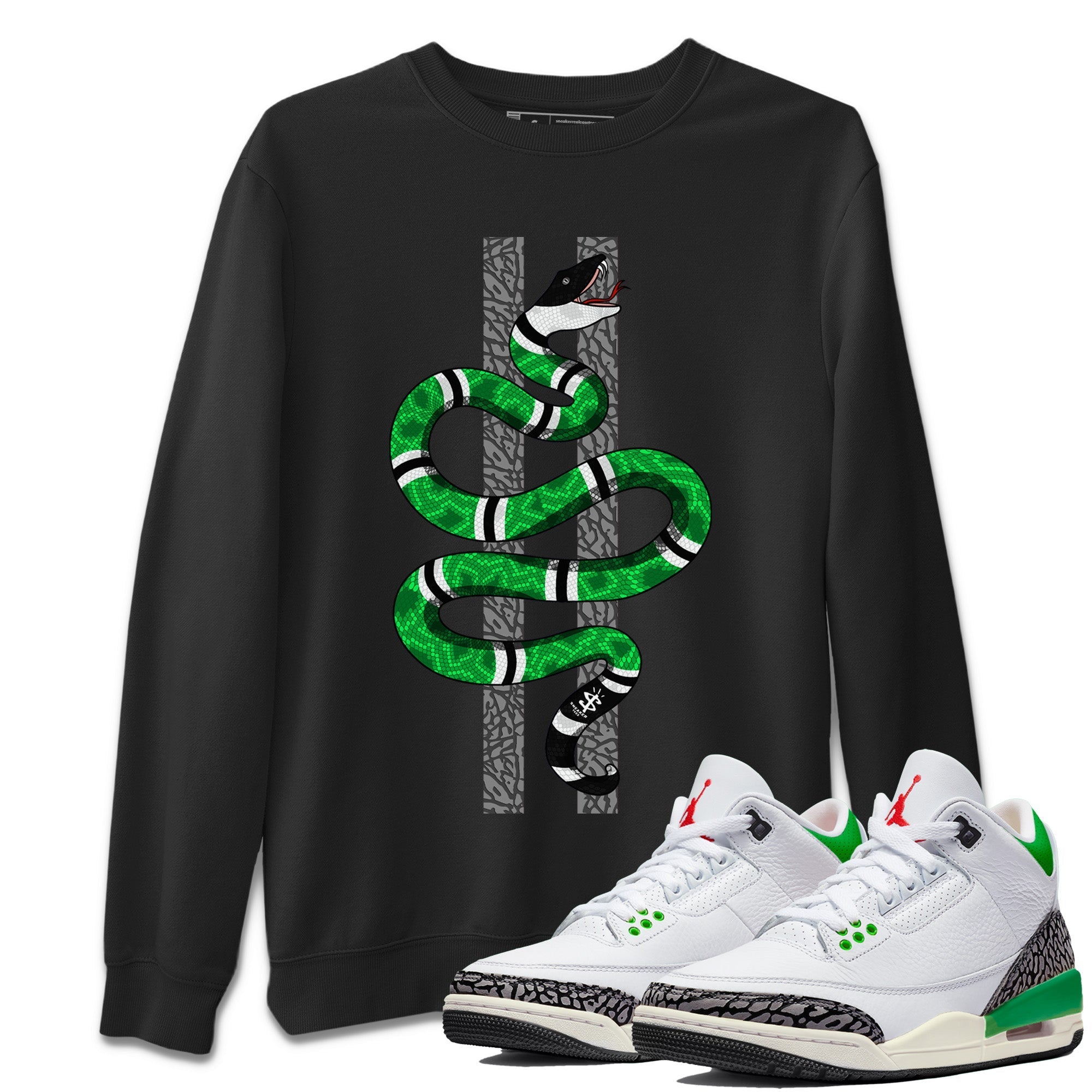 Snake Unisex Tops - Air Jordan 3 Lucky Green