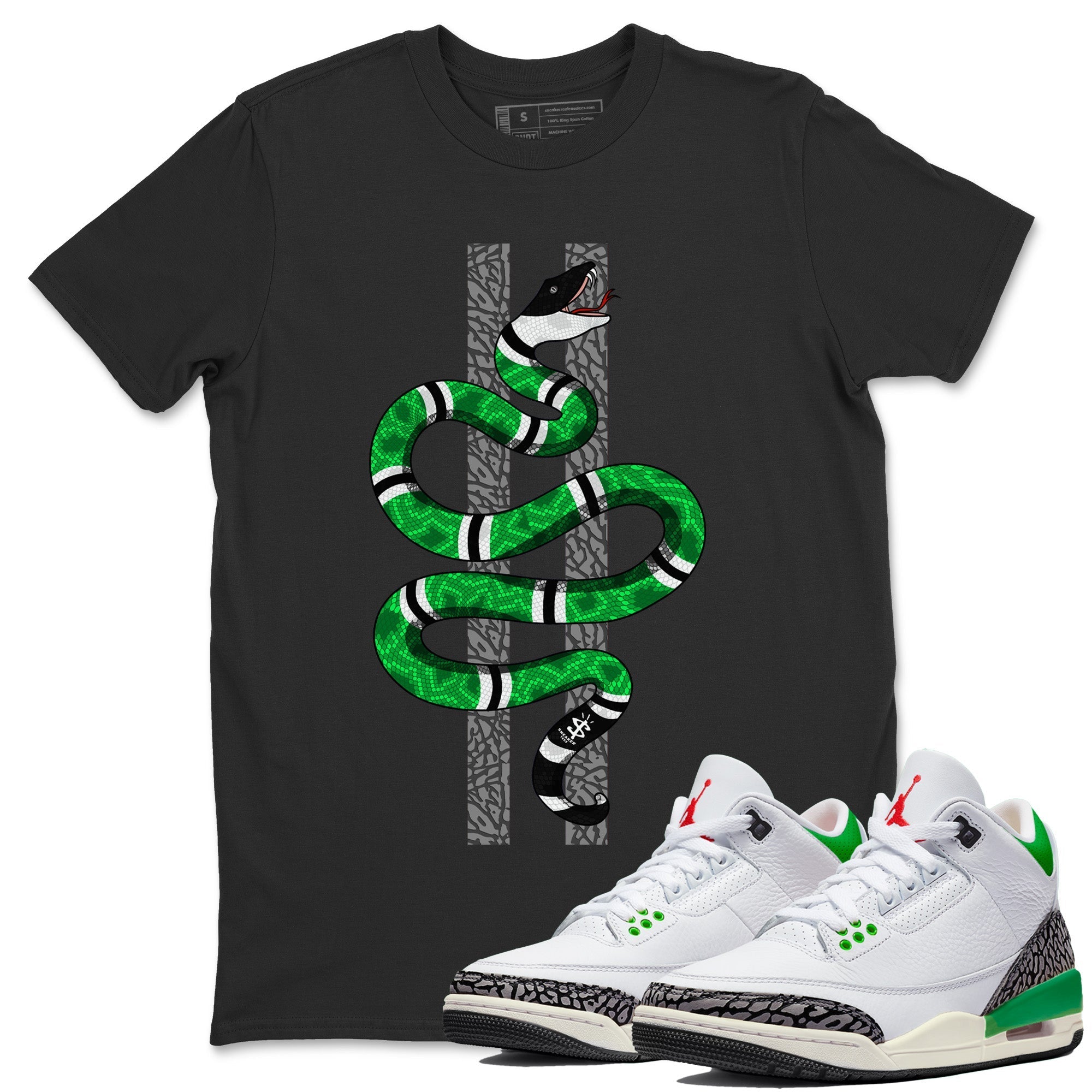 Snake Unisex Tops - Air Jordan 3 Lucky Green