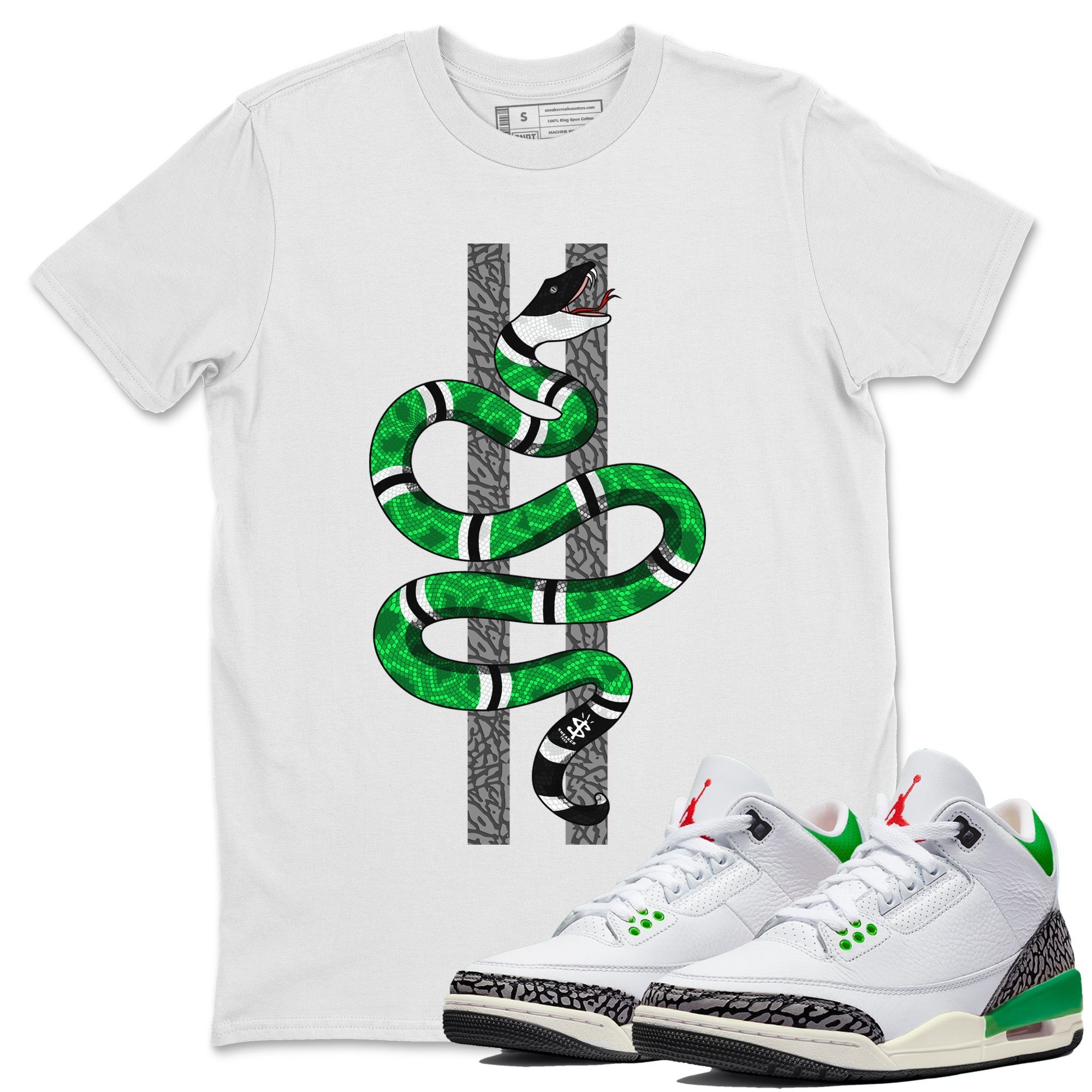 Snake Unisex Tops - Air Jordan 3 Lucky Green