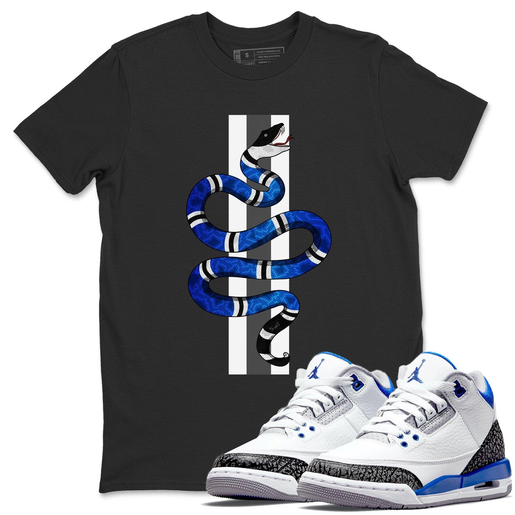 Snake Unisex Tops - Air Jordan 3 Racer Blue