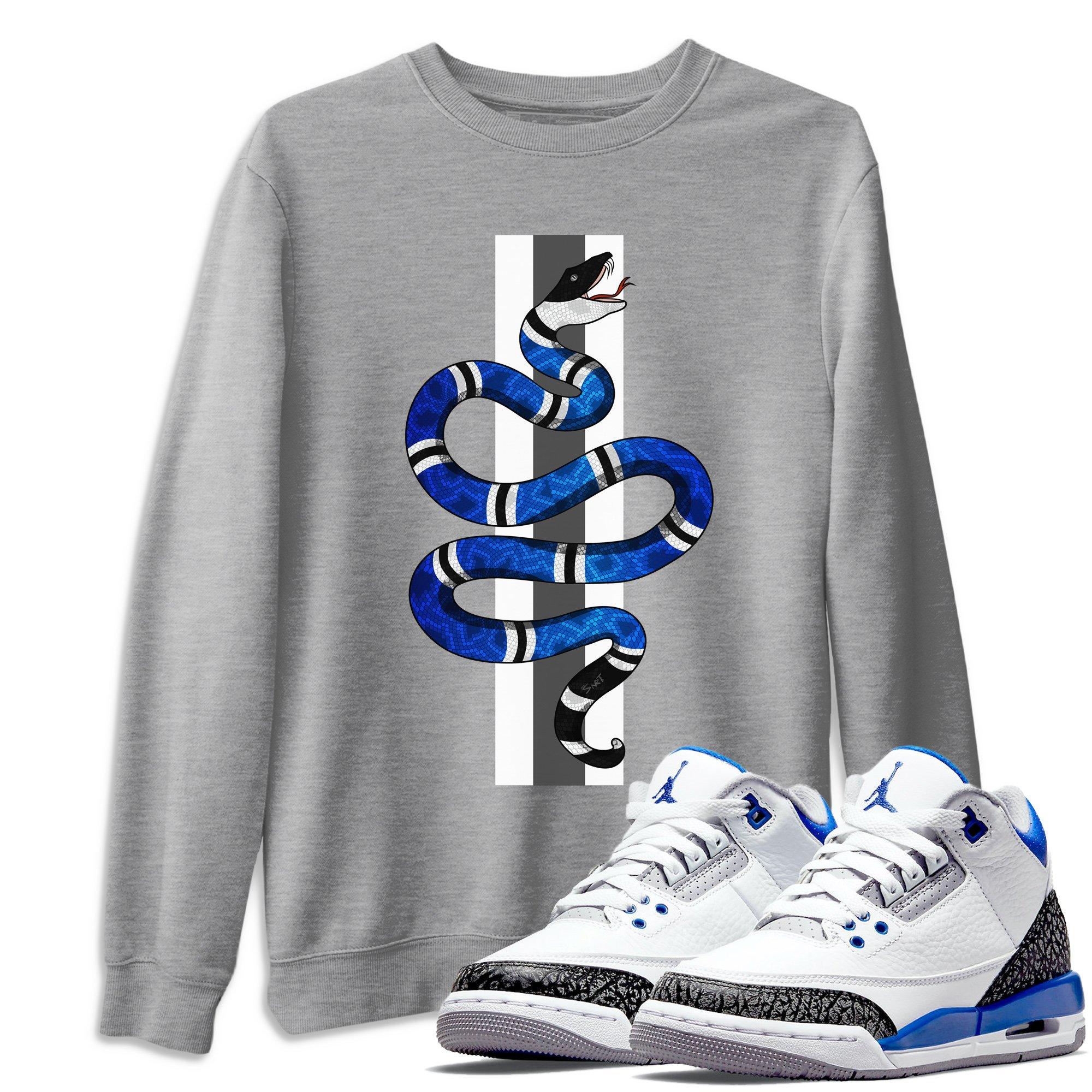 Snake Unisex Tops - Air Jordan 3 Racer Blue