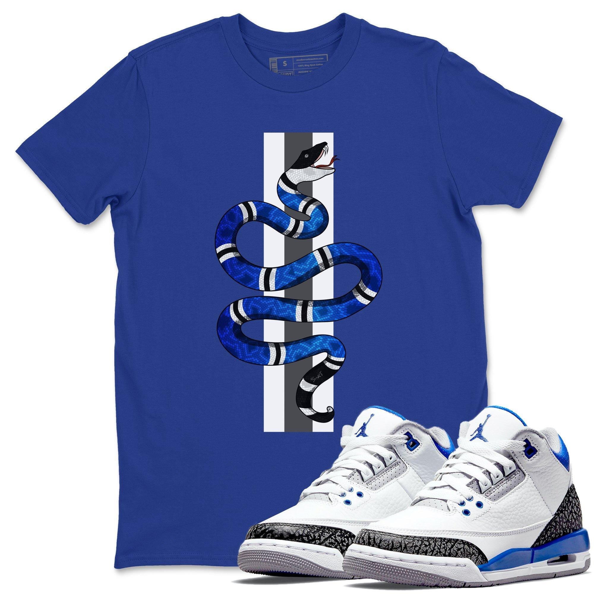 Snake Unisex Tops - Air Jordan 3 Racer Blue