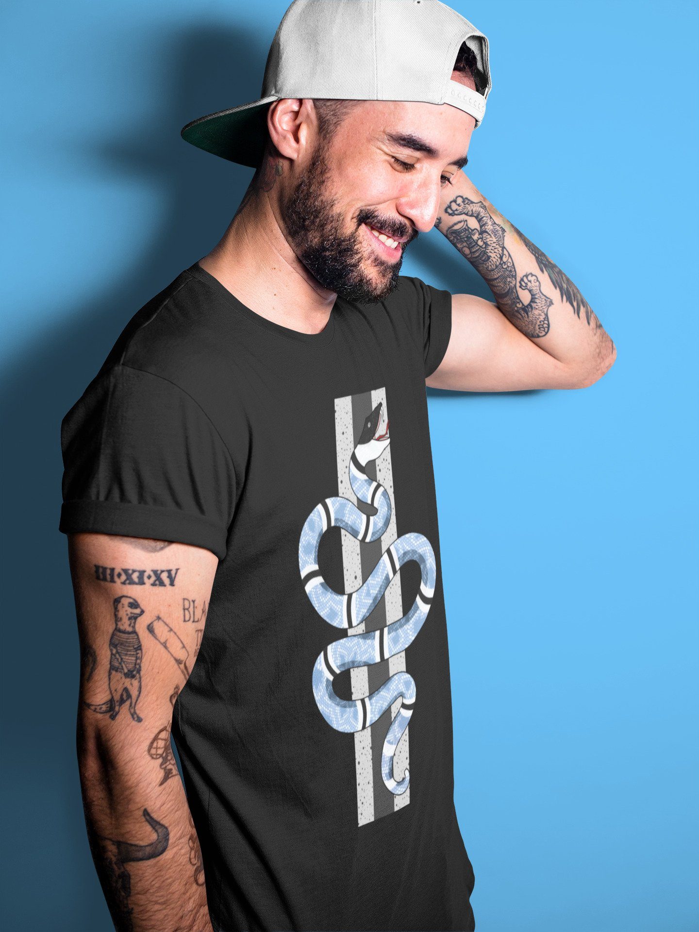 Snake Unisex Tops - Air Jordan 4 University Blue
