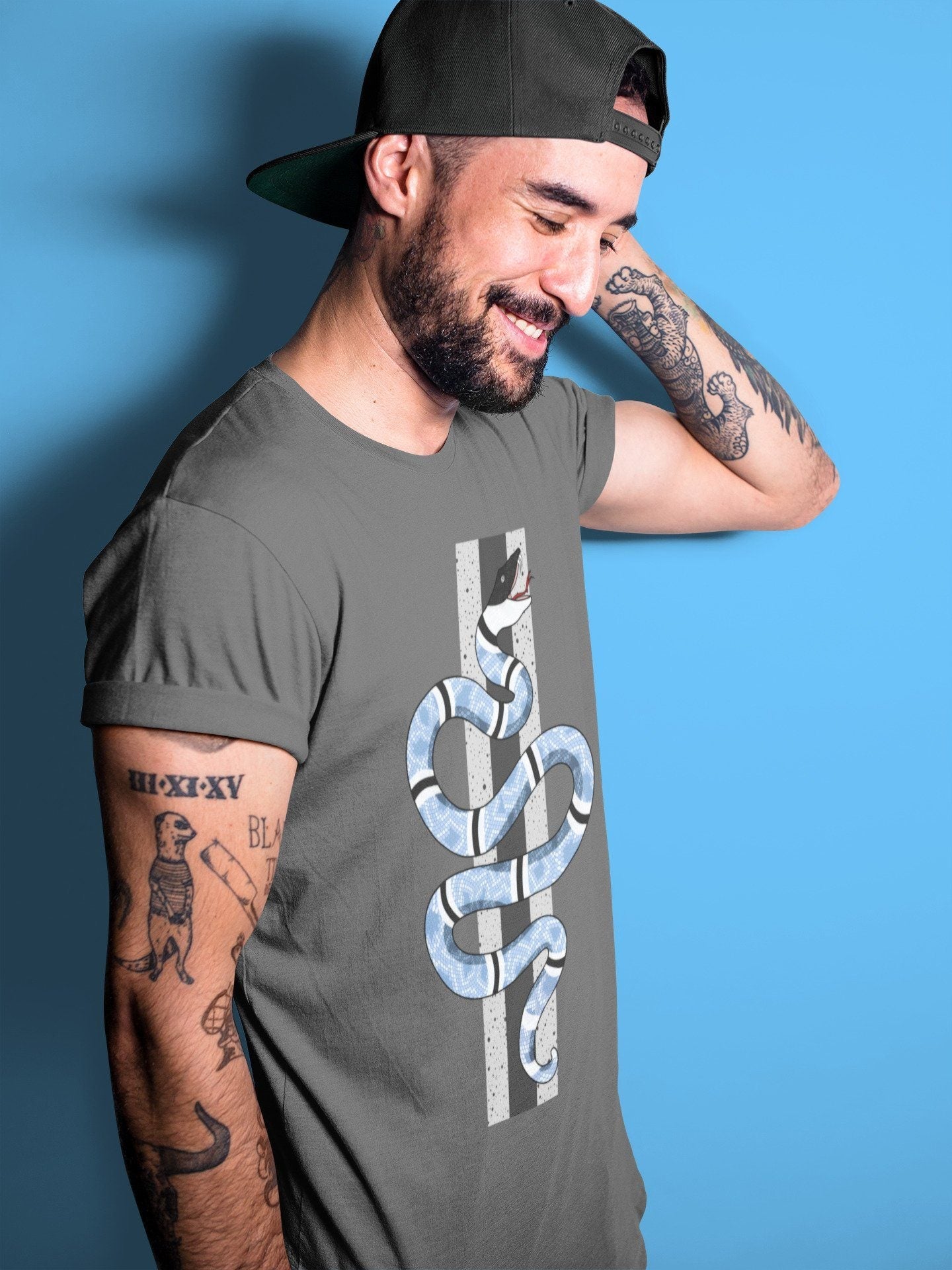 Snake Unisex Tops - Air Jordan 4 University Blue