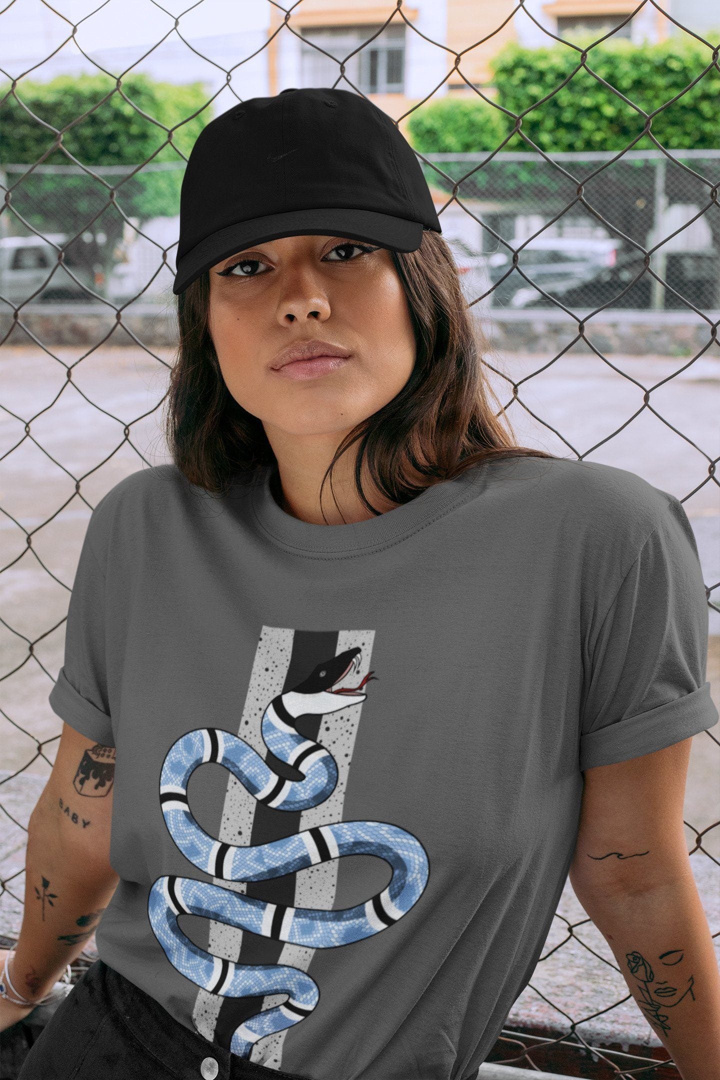 Snake Unisex Tops - Air Jordan 4 University Blue