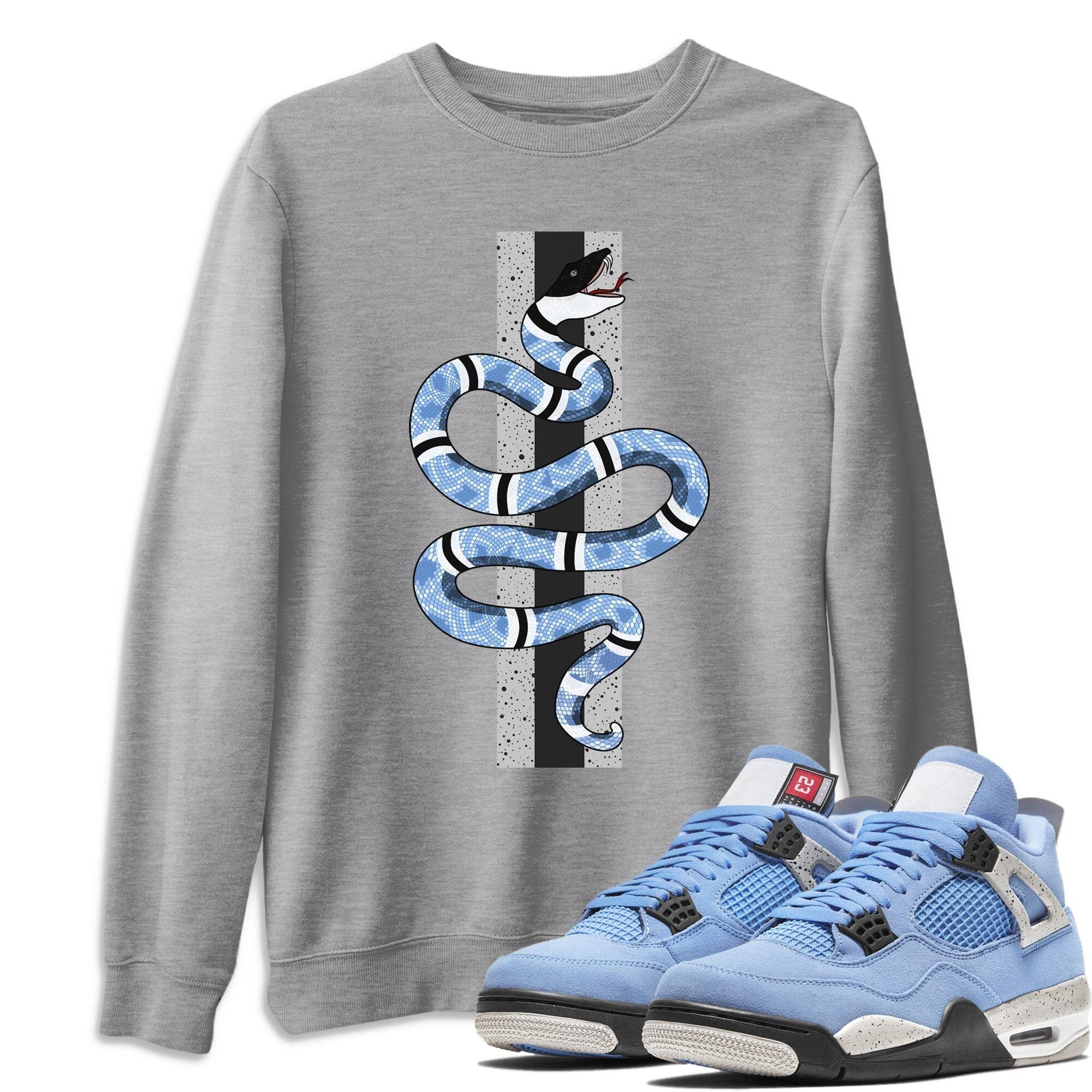 Snake Unisex Tops - Air Jordan 4 University Blue