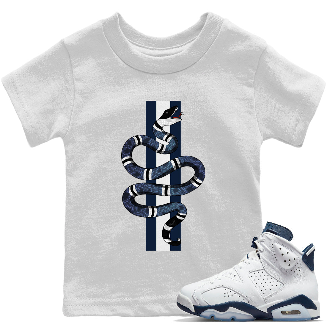 Snake Kids Tops - Air Jordan 6 Midnight Navy