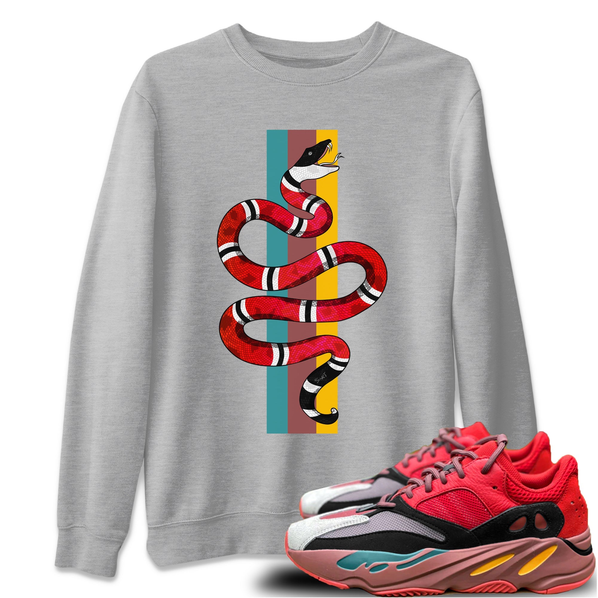 Snake Unisex Tops - Yeezy 700 Hi-Res Red